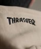 THRASHER スラッシャー ジップアップ パーカー メンズ スウェット フーディー ロゴ ワンポイント 裏起毛 254TH1PK065(WHT-M)
