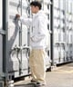 THRASHER スラッシャー ジップアップ パーカー メンズ スウェット フーディー ロゴ ワンポイント 裏起毛 254TH1PK065(WHT-M)