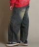 THRASHER スラッシャー ロングパンツ メンズ デニム パンツ Gパン 古着風 ウォッシュ加工 ダメージ加工 ヴィンテージ加工 254TH1LP140(BLK-M)