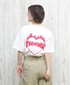 THRASHER スラッシャー 半袖 Tシャツ レディース バックプリント バーニングハート 252TH2ST030(WHT-1-M)