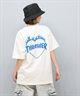 THRASHER スラッシャー 半袖 Tシャツ レディース バックプリント バーニングハート 252TH2ST030(WHT-1-M)