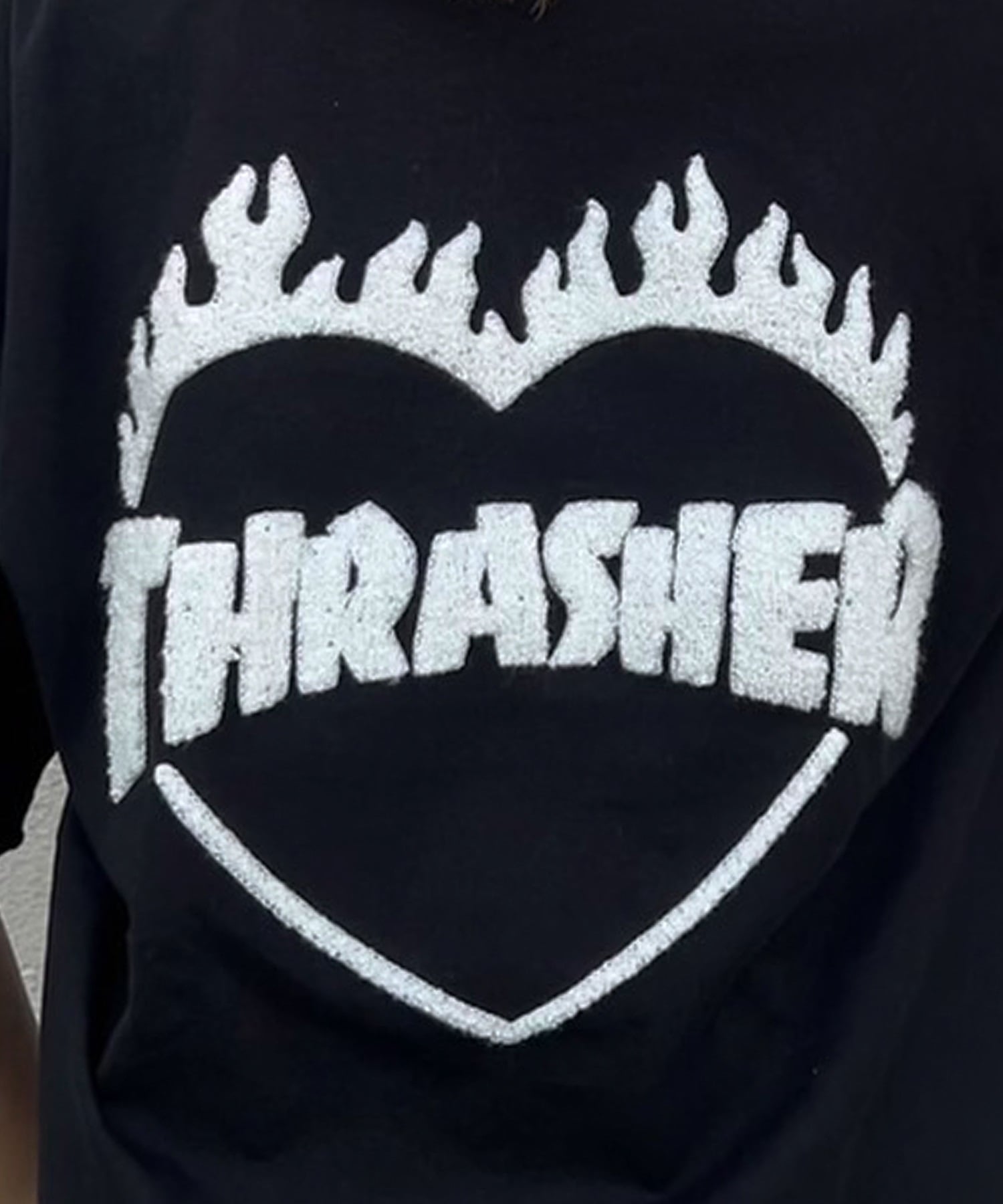 THRASHER スラッシャー 半袖 Tシャツ レディース バーニングハートTシャツ 252TH2ST033(WHT-M)