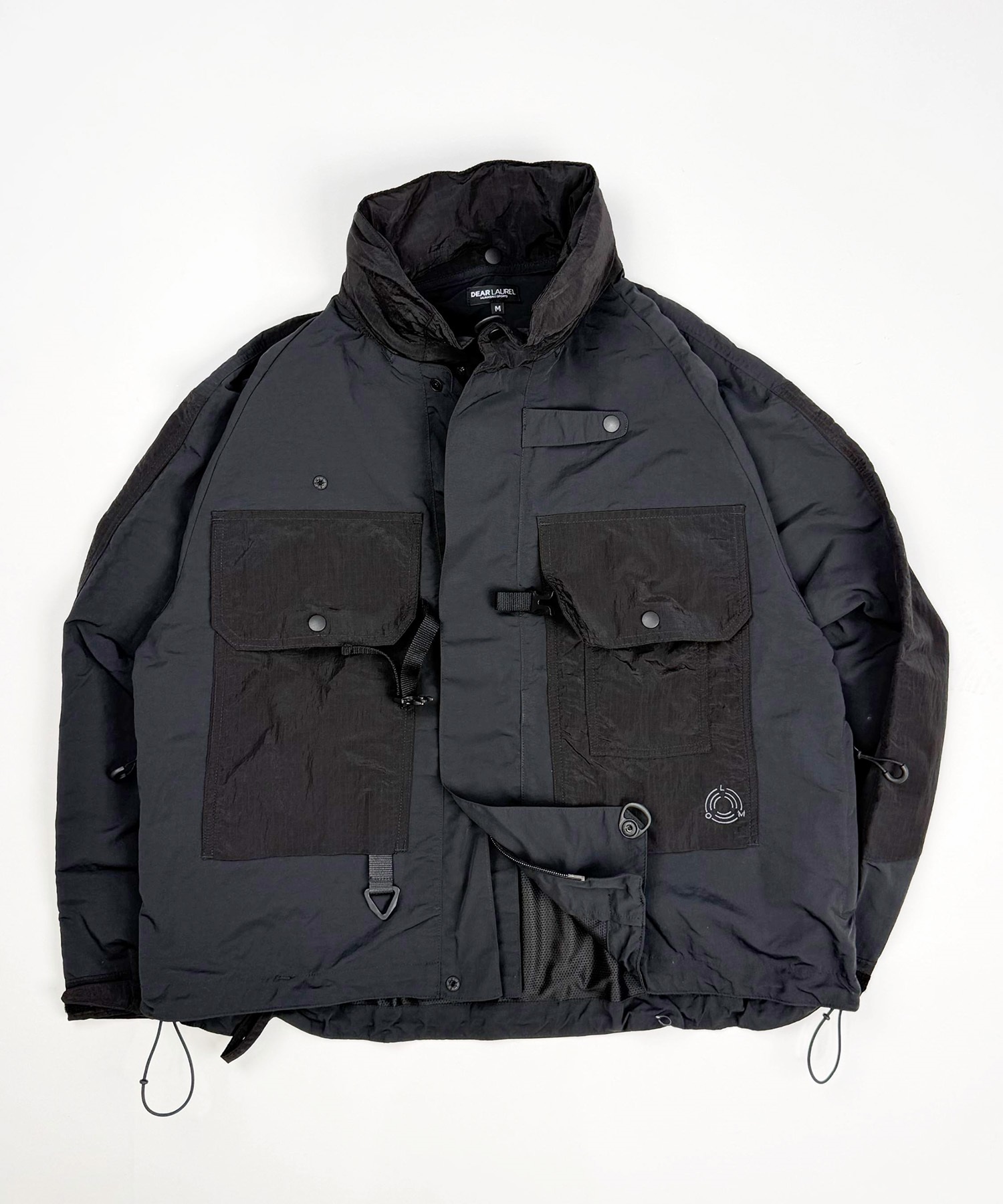 DEAR LAUREL ディアローレル アウター メンズ フィッシング 撥水 テクニカル キャスティング ジャケット セットアップ対応 D25F-0108(BLK-M)