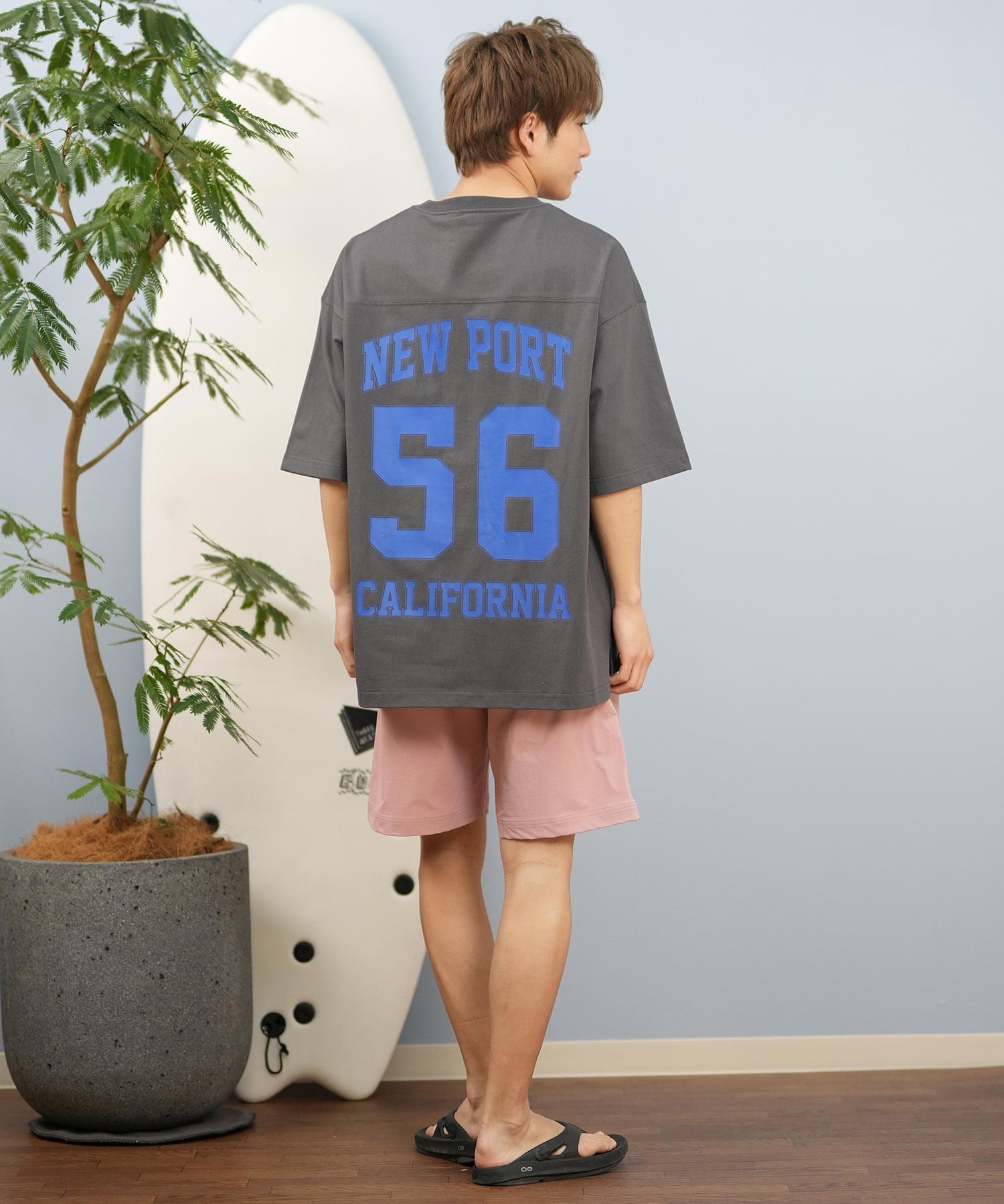 DEAR LAUREL ディアローレル 半袖 Tシャツ メンズ バックプリント 抗菌防臭 UVケア 接触冷感 CAL FOOTBALL TEE D25S2106(WHT-M)