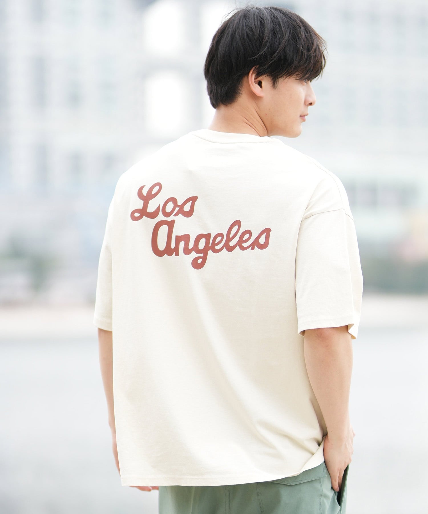 DEAR LAUREL ディアローレル 半袖 Tシャツ メンズ バックプリント ヴィンテージ風 JM LOS ANGELS DL25S-JM03(OFF-M)