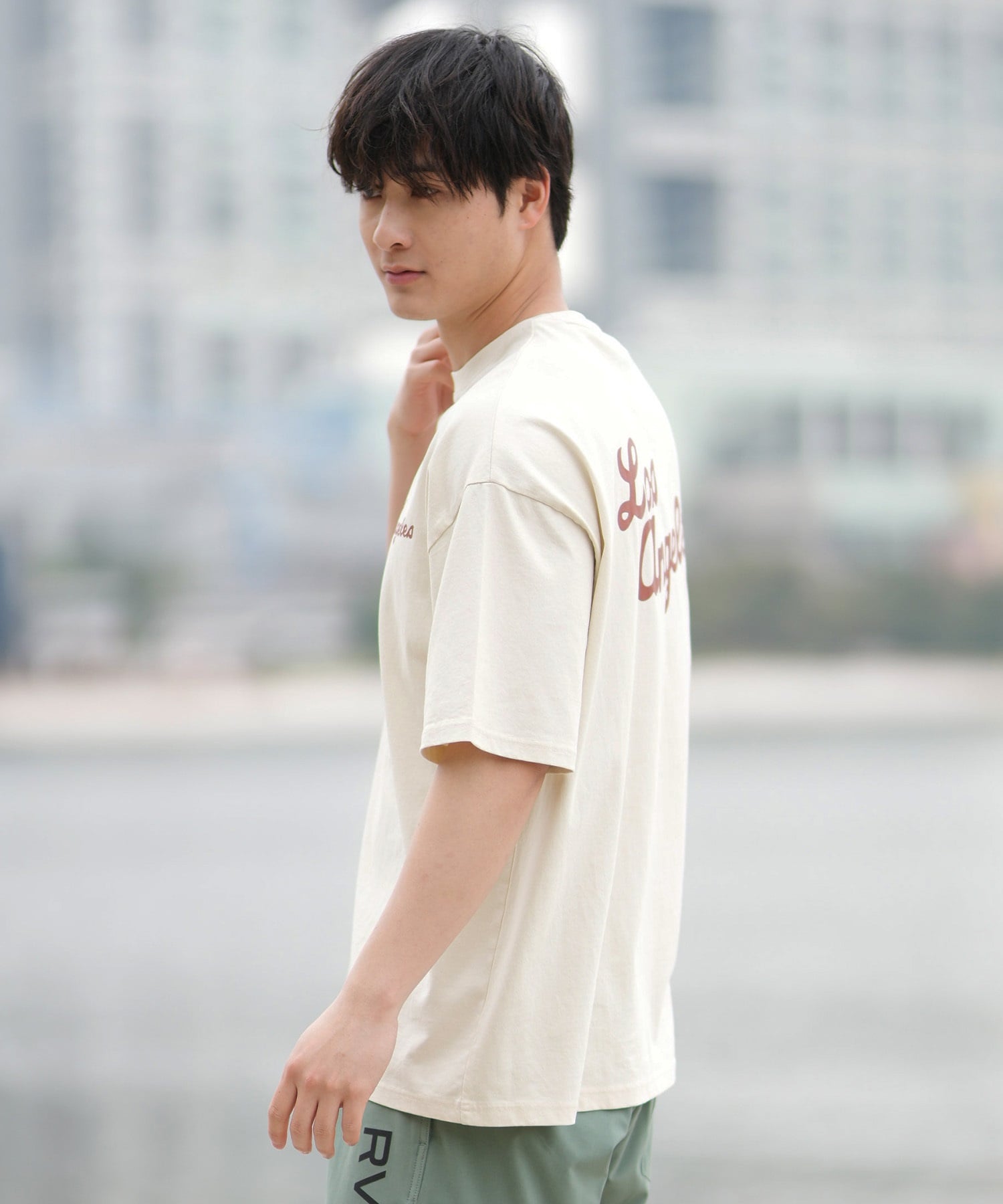 DEAR LAUREL ディアローレル 半袖 Tシャツ メンズ バックプリント ヴィンテージ風 JM LOS ANGELS DL25S-JM03(OFF-M)