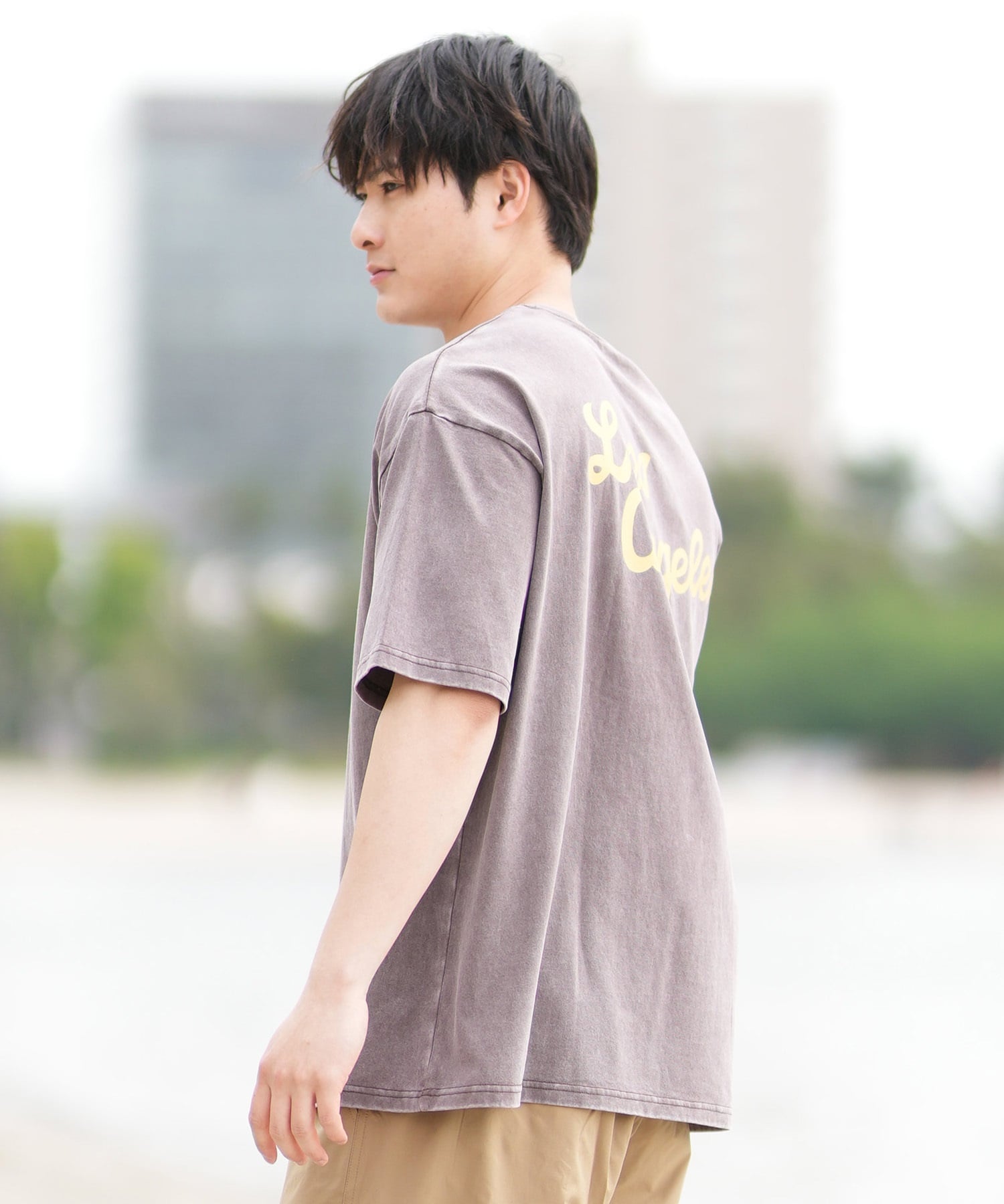 DEAR LAUREL ディアローレル 半袖 Tシャツ メンズ バックプリント ヴィンテージ風 JM LOS ANGELS DL25S-JM03(OFF-M)