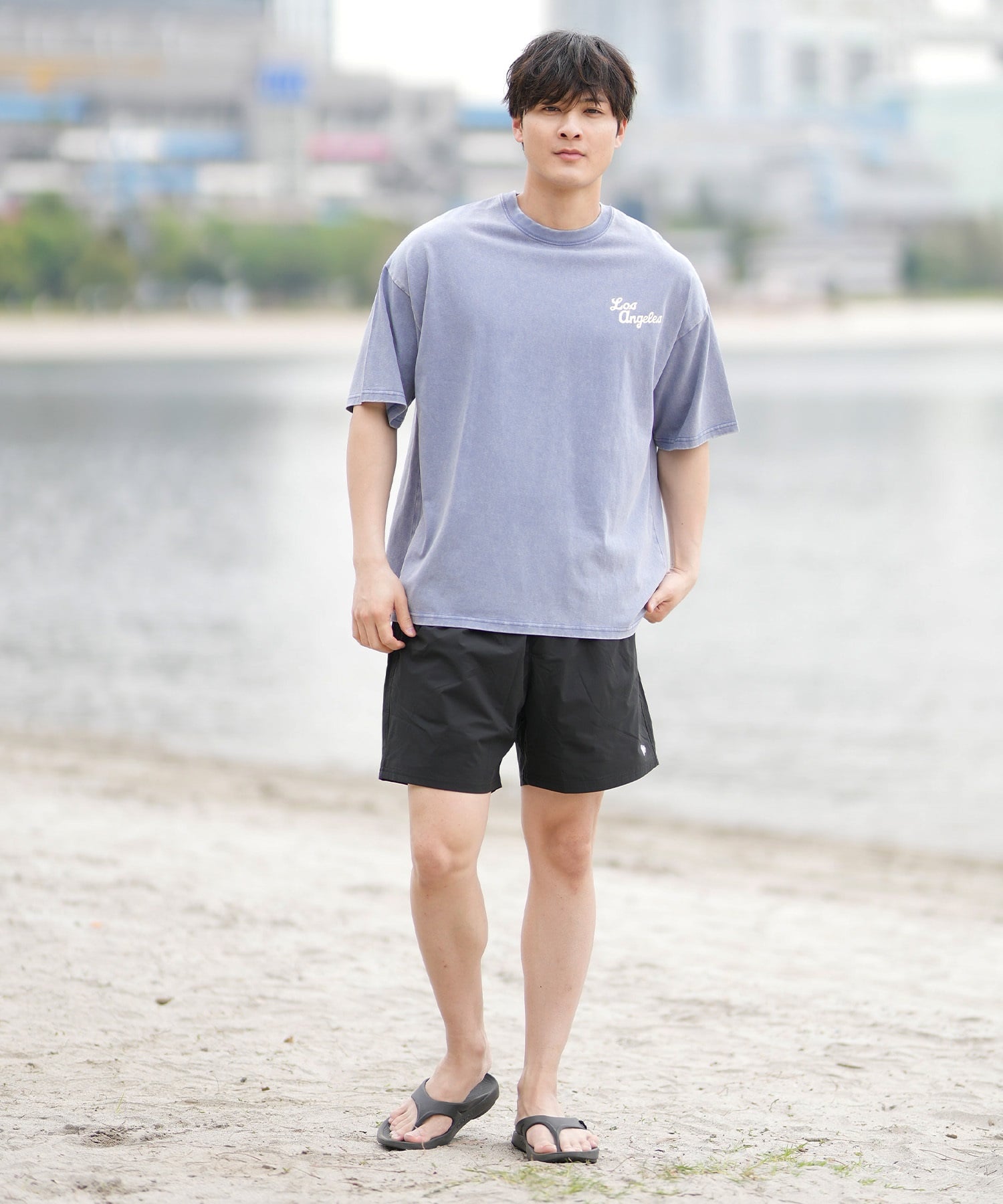 DEAR LAUREL ディアローレル 半袖 Tシャツ メンズ バックプリント ヴィンテージ風 JM LOS ANGELS DL25S-JM03(OFF-M)