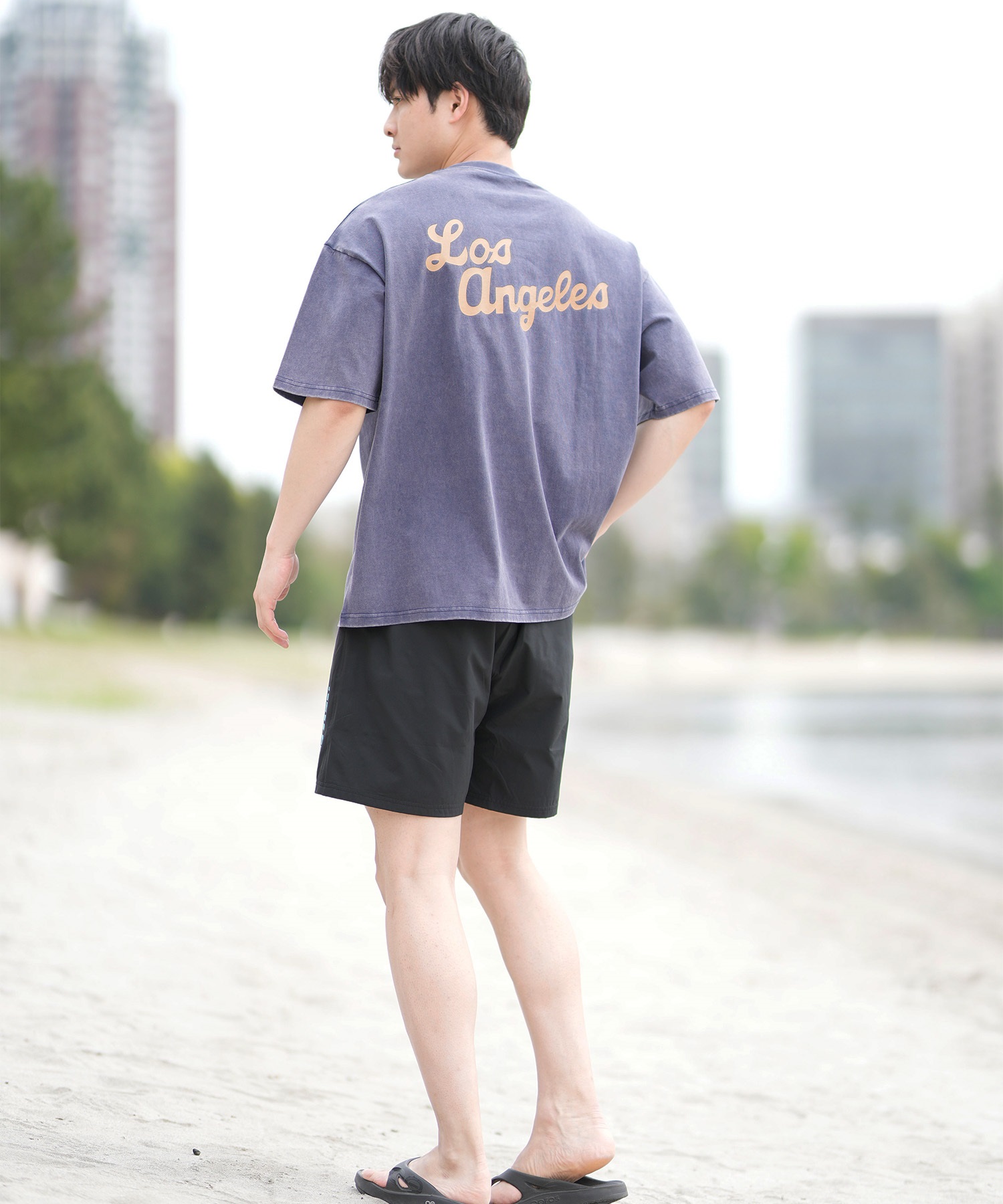 DEAR LAUREL ディアローレル 半袖 Tシャツ メンズ バックプリント ヴィンテージ風 JM LOS ANGELS DL25S-JM03(OFF-M)
