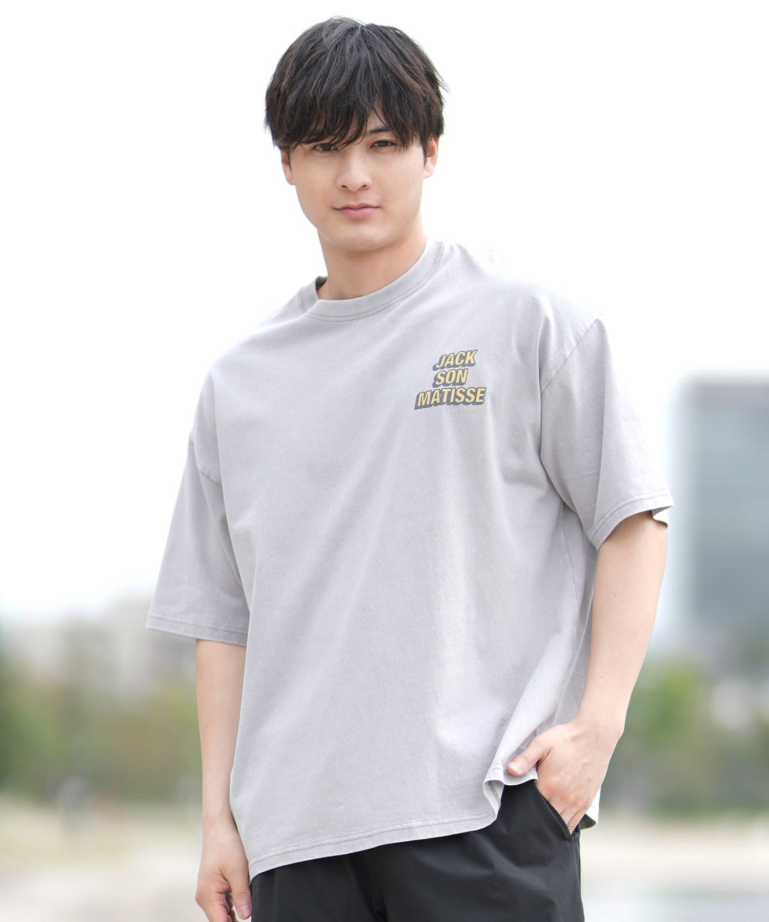 DEAR LAUREL ディアローレル 半袖 Tシャツ メンズ バックプリント ヴィンテージ風 JM JACSON MATISSE DL25S-JM04(OFF-M)