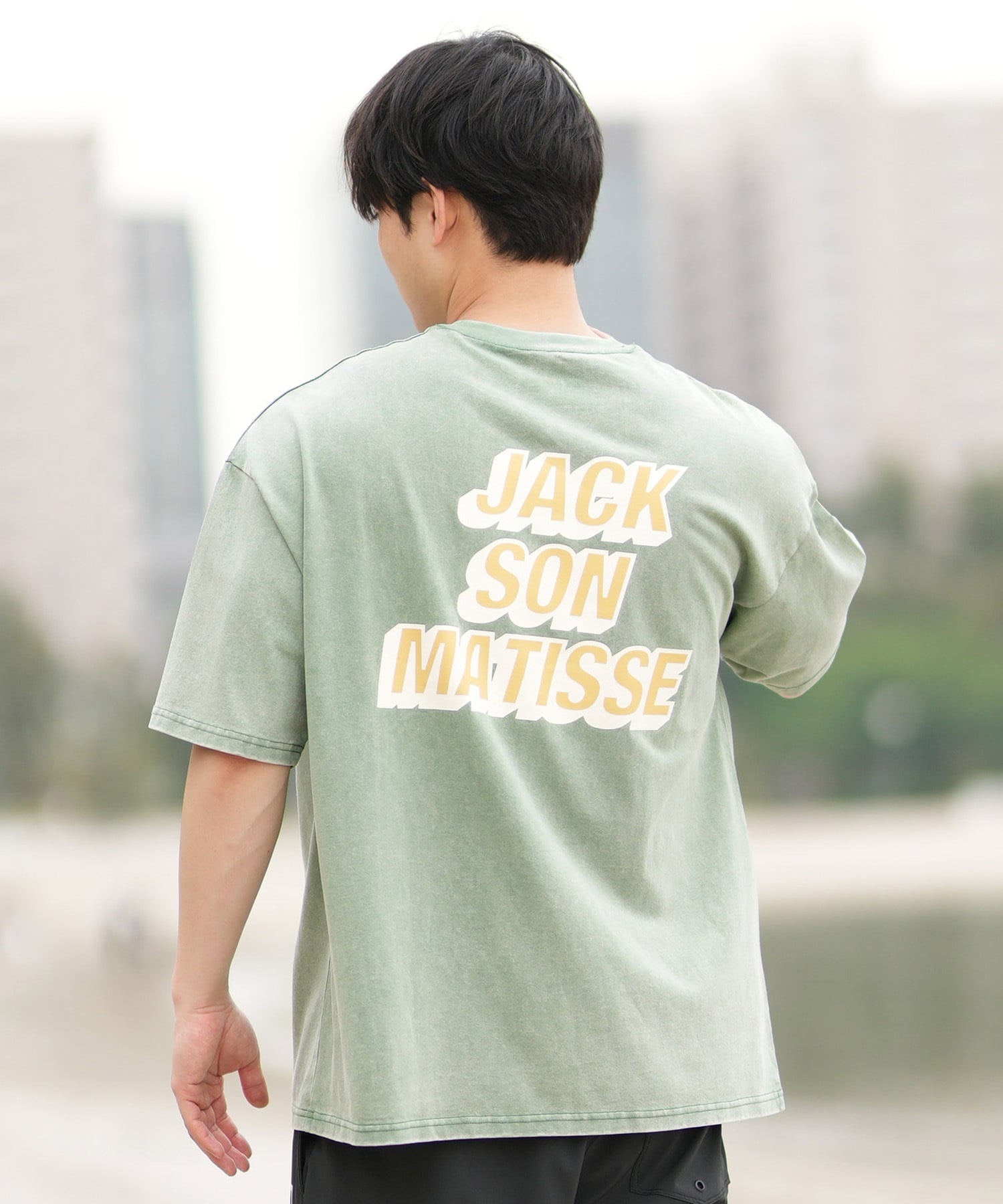 DEAR LAUREL ディアローレル 半袖 Tシャツ メンズ バックプリント ヴィンテージ風 JM JACSON MATISSE DL25S-JM04(OFF-M)