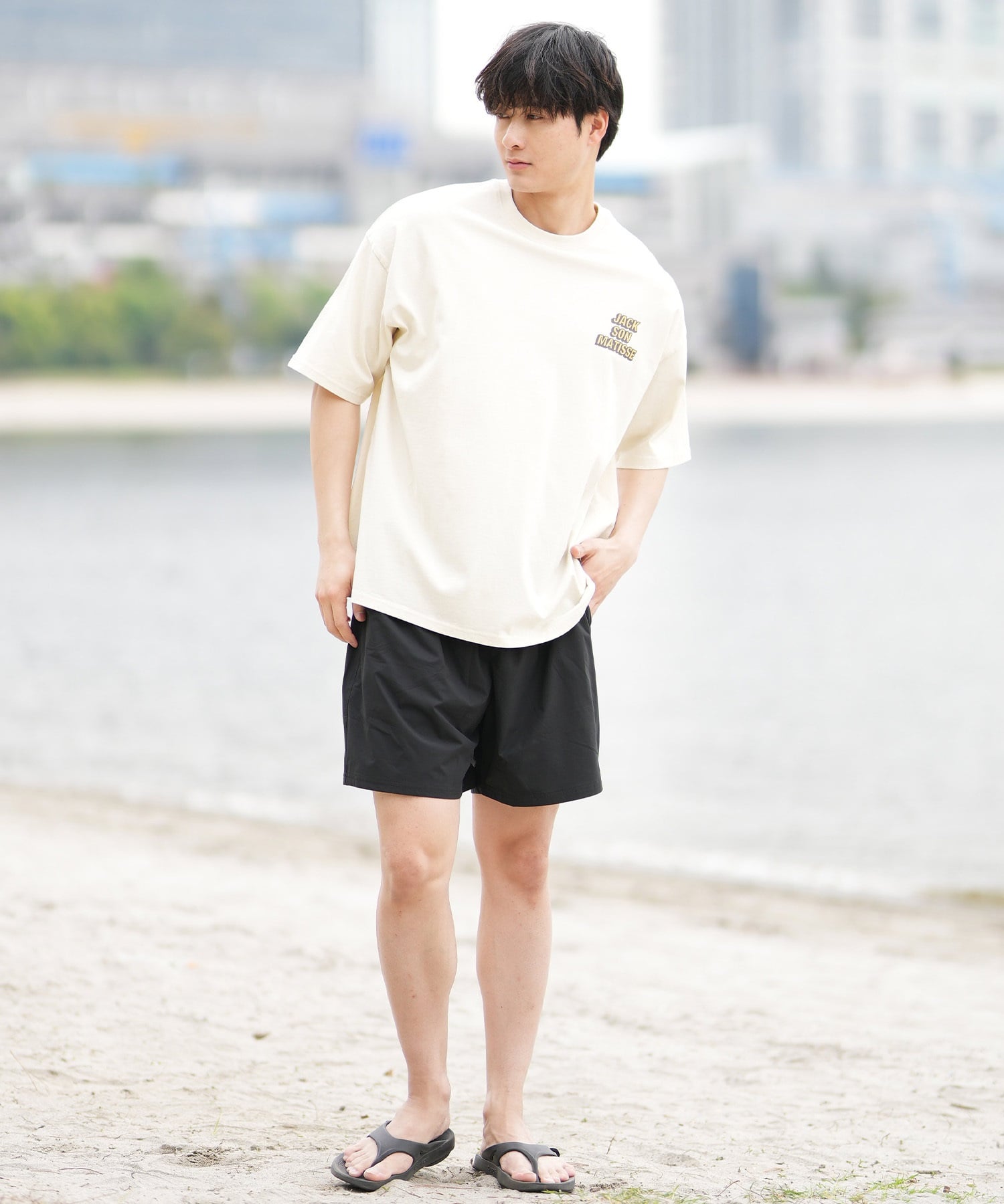 DEAR LAUREL ディアローレル 半袖 Tシャツ メンズ バックプリント ヴィンテージ風 JM JACSON MATISSE DL25S-JM04(OFF-M)