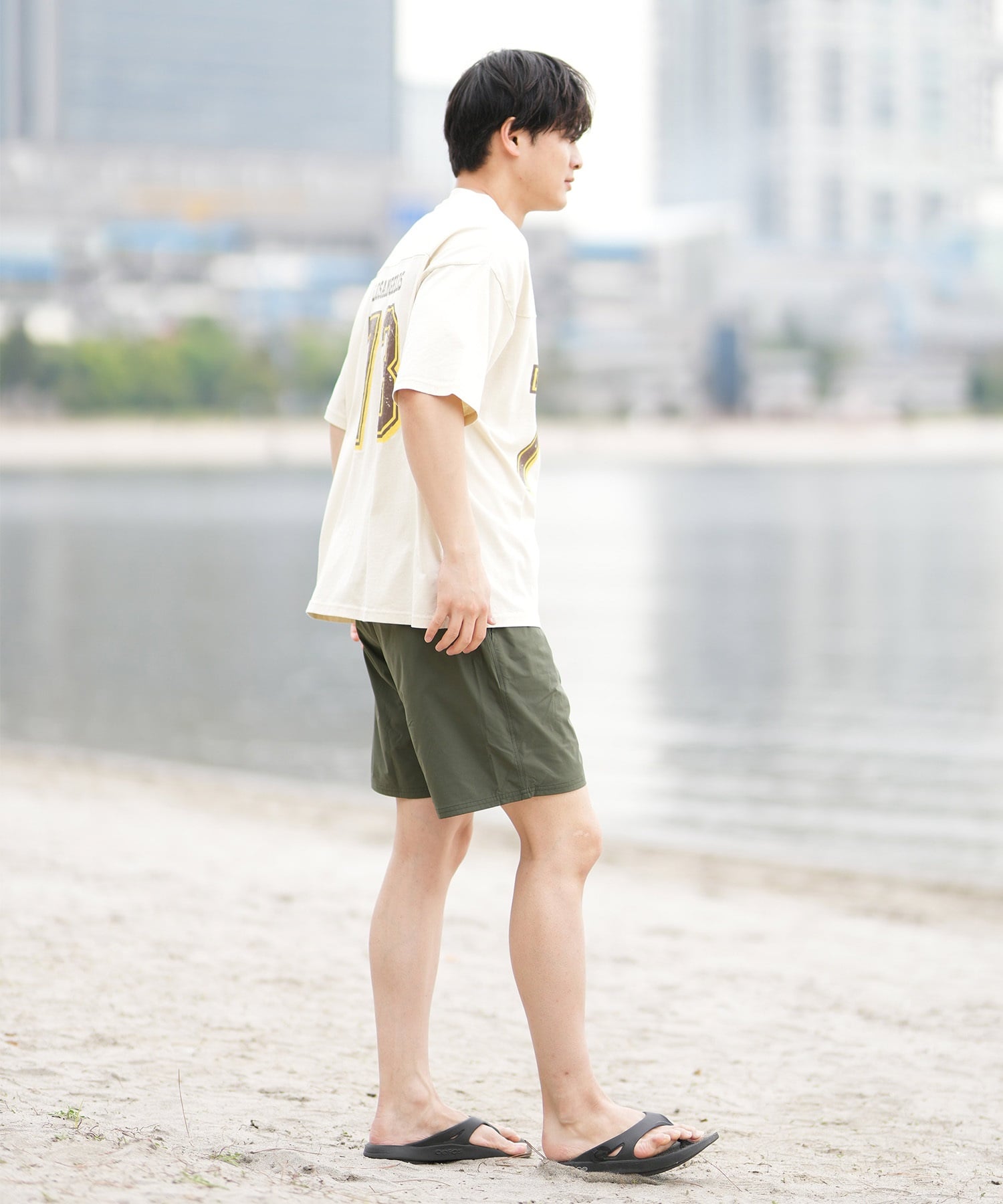 DEAR LAUREL ディアローレル 半袖 Tシャツ メンズ バックプリント ヴィンテージ風 JM FOOTBALL TEE DL25S-JM05(OFF-M)