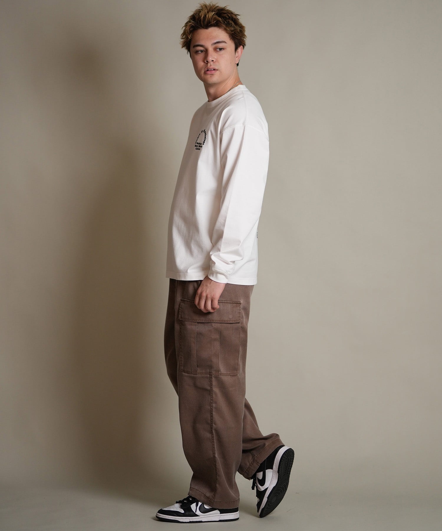 DEAR LAUREL ディアローレル ロングパンツ カーゴパンツ メンズ ロンパン TWILL CARGO PANTS D25F-3105(CGR-M)
