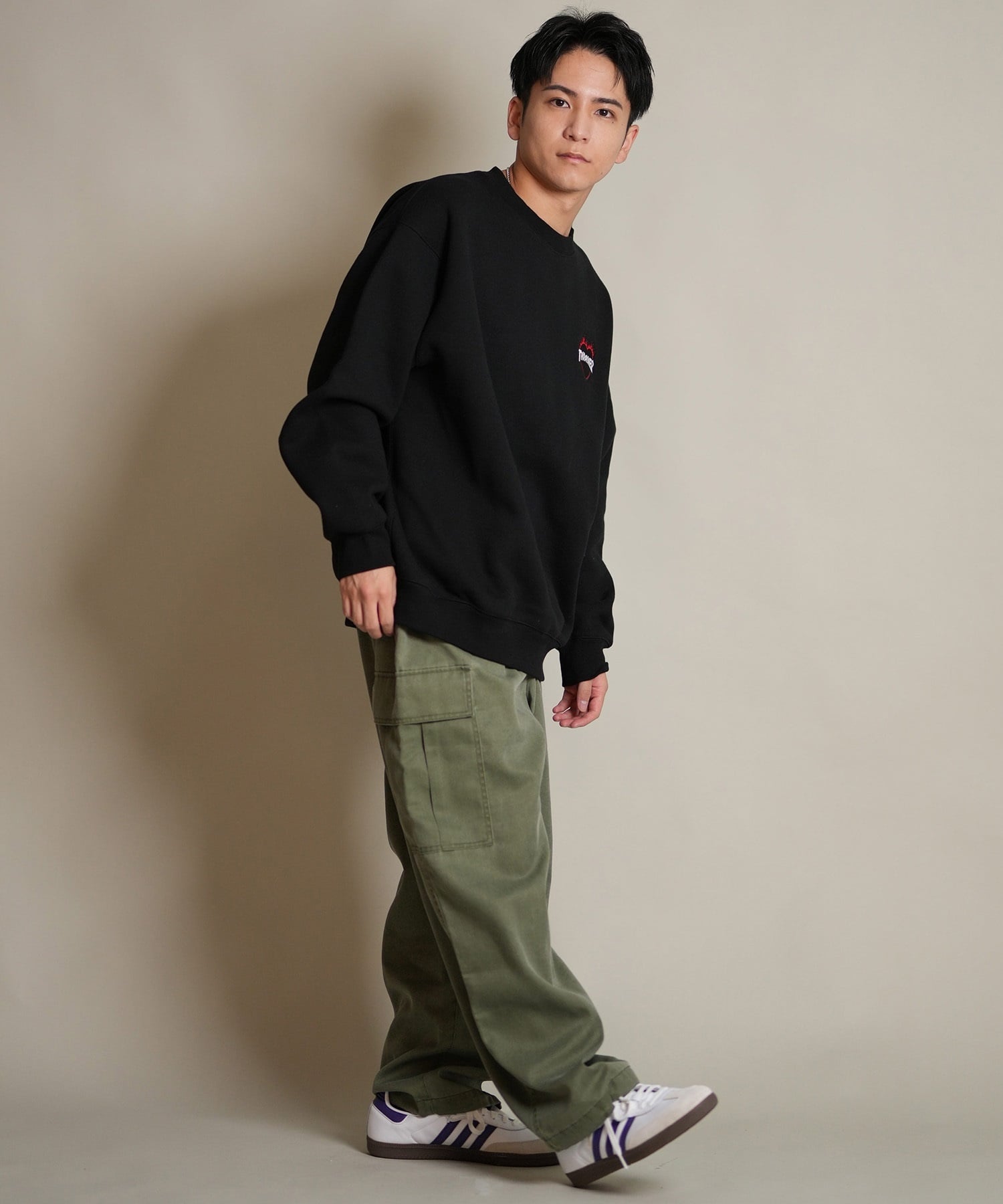 DEAR LAUREL ディアローレル ロングパンツ カーゴパンツ メンズ ロンパン TWILL CARGO PANTS D25F-3105(CGR-M)