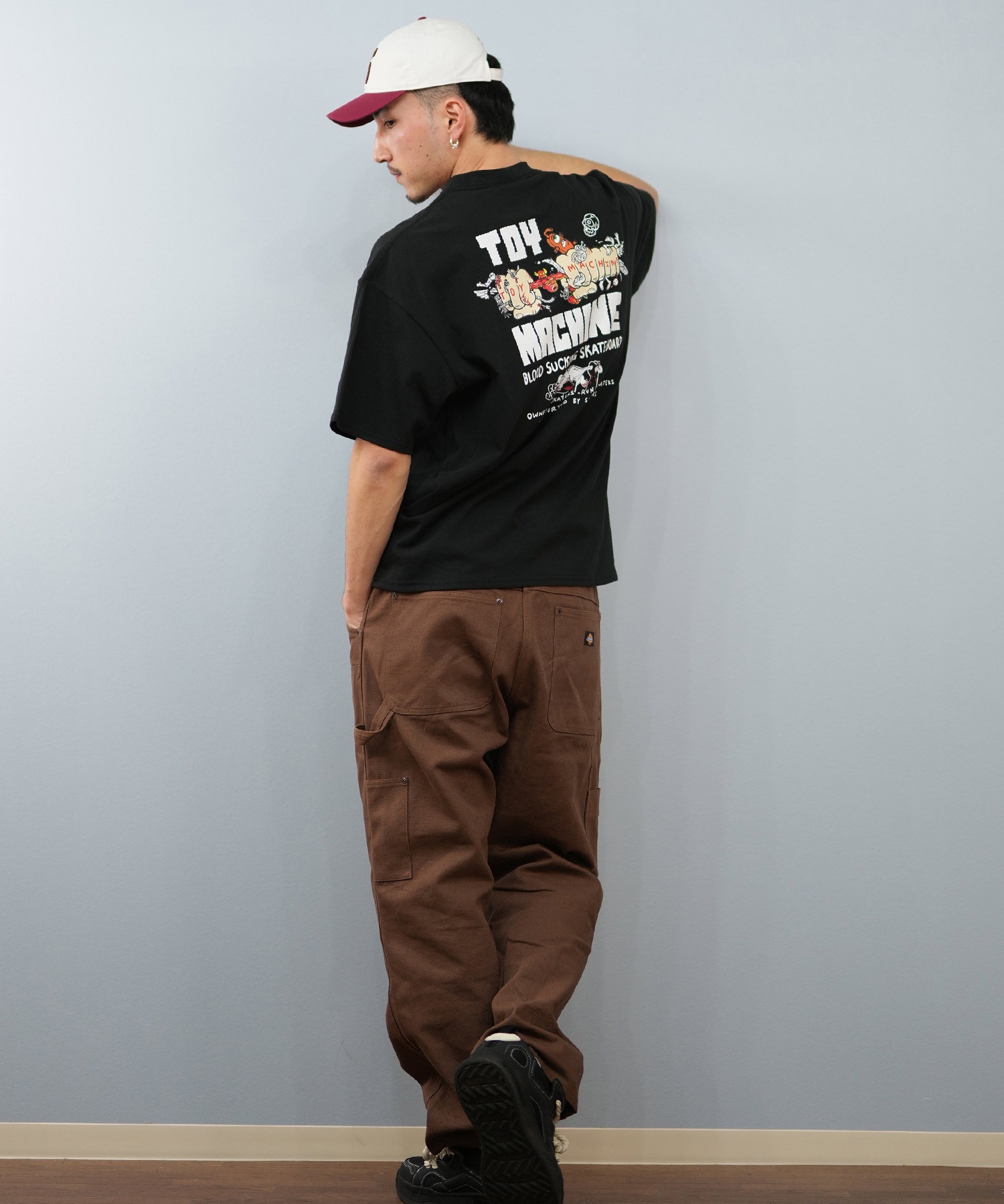 TOY MACHINE トイマシーン 半袖 Tシャツ メンズ バックプリント オーバーサイズ MTMSFST1 ムラサキスポーツ限定(WHITE-M)