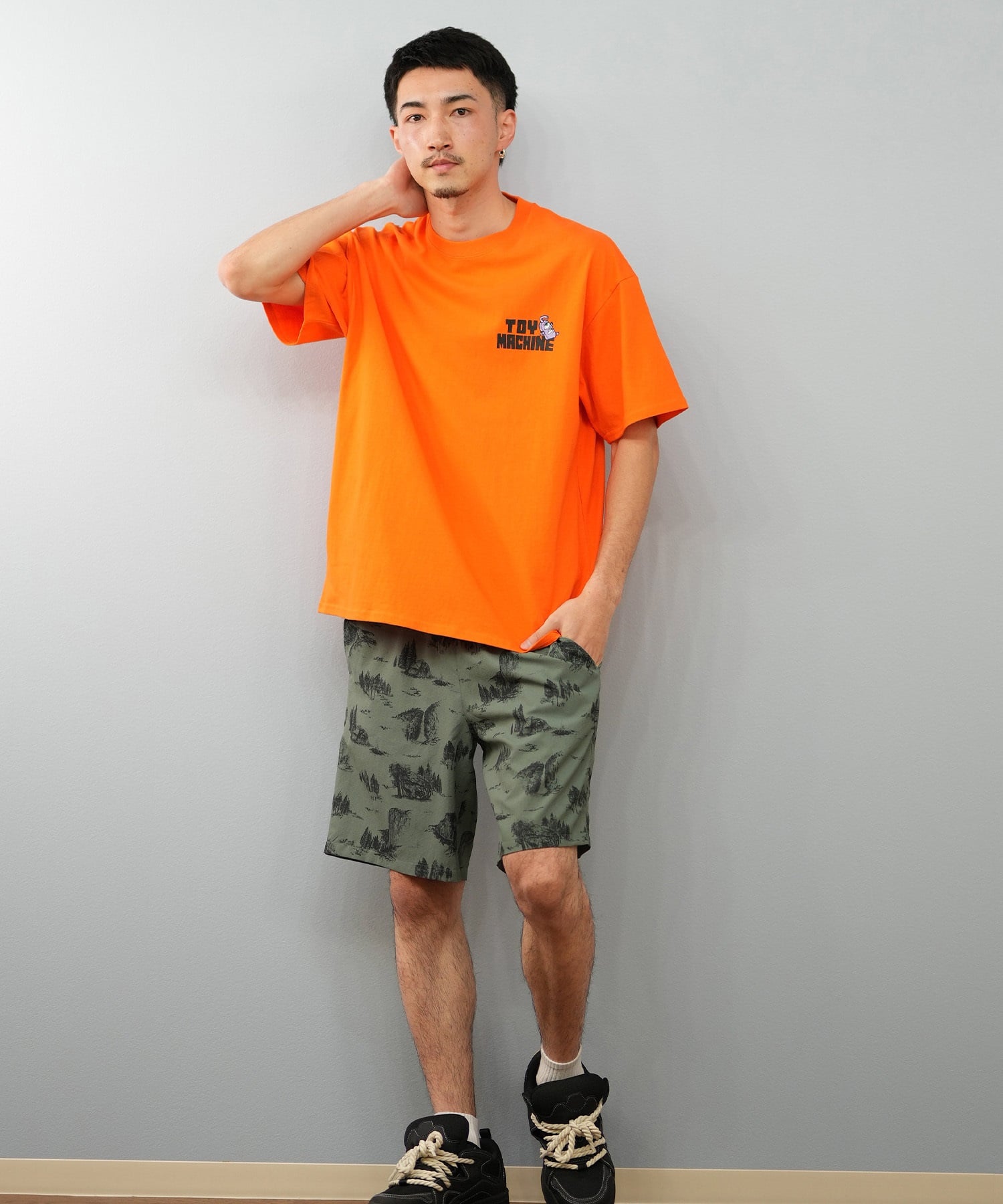 TOY MACHINE トイマシーン 半袖 Tシャツ メンズ バックプリント オーバーサイズ MTMSFST1 ムラサキスポーツ限定(WHITE-M)