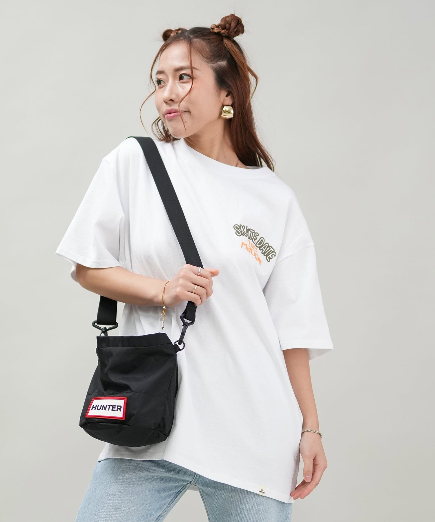 TOY MACHINE トイマシーン 半袖 Tシャツ レディース バックプリント オーバーサイズ MTMSFST15 ムラサキスポーツ限定(WHITE-M)