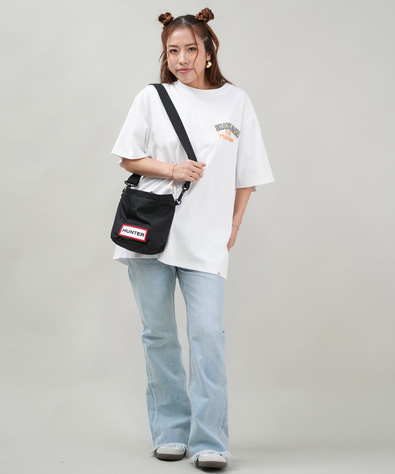 TOY MACHINE トイマシーン 半袖 Tシャツ レディース バックプリント オーバーサイズ MTMSFST15 ムラサキスポーツ限定(WHITE-M)