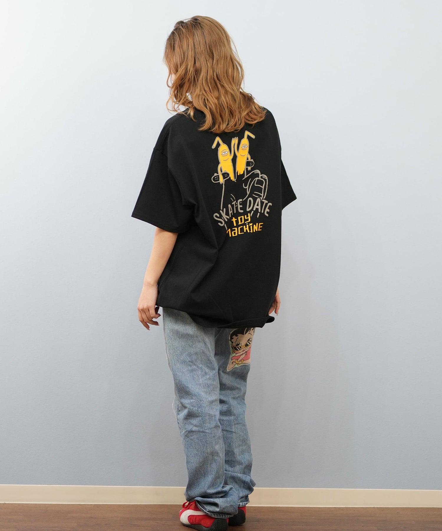 TOY MACHINE トイマシーン 半袖 Tシャツ レディース バックプリント オーバーサイズ MTMSFST15 ムラサキスポーツ限定(WHITE-M)