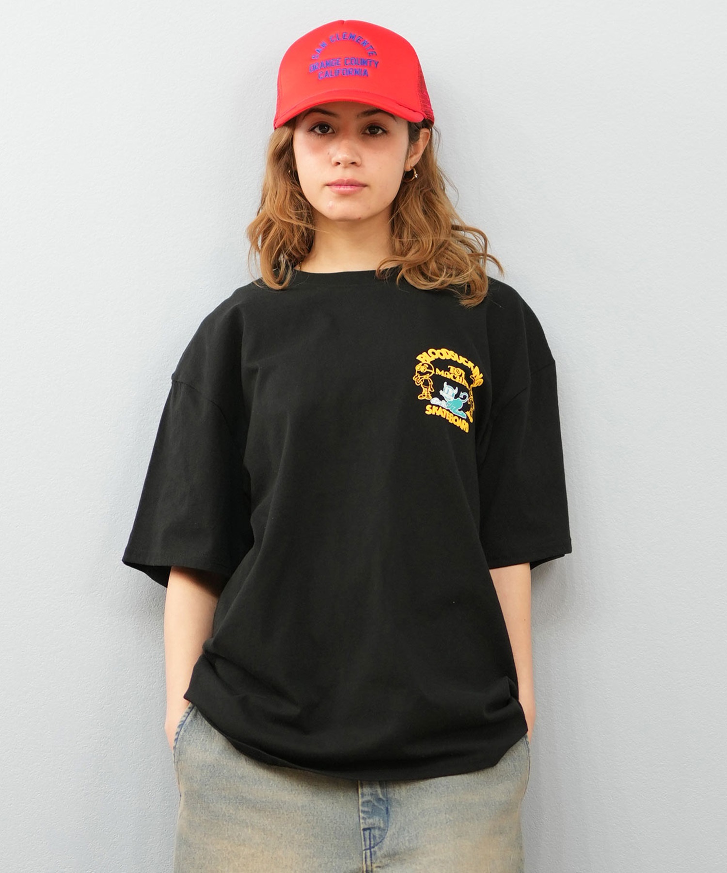 TOY MACHINE トイマシーン 半袖 Tシャツ レディース バックプリント オーバーサイズ MTMSFST16 ムラサキスポーツ限定(WHITE-M)