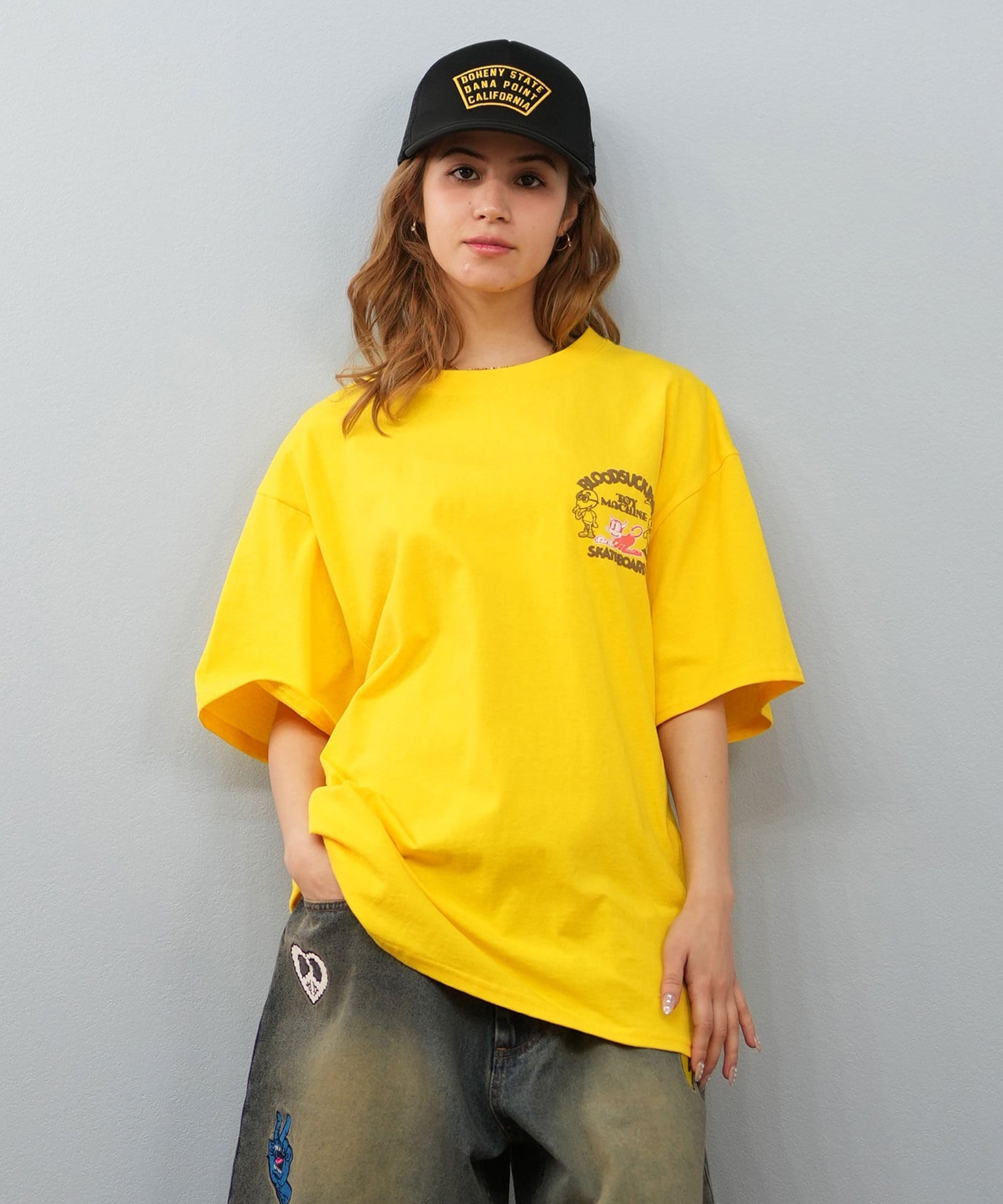 TOY MACHINE トイマシーン 半袖 Tシャツ レディース バックプリント オーバーサイズ MTMSFST16 ムラサキスポーツ限定(WHITE-M)