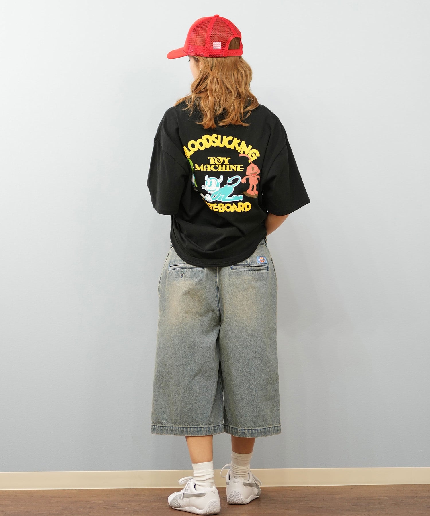 TOY MACHINE トイマシーン 半袖 Tシャツ レディース バックプリント オーバーサイズ MTMSFST16 ムラサキスポーツ限定(WHITE-M)