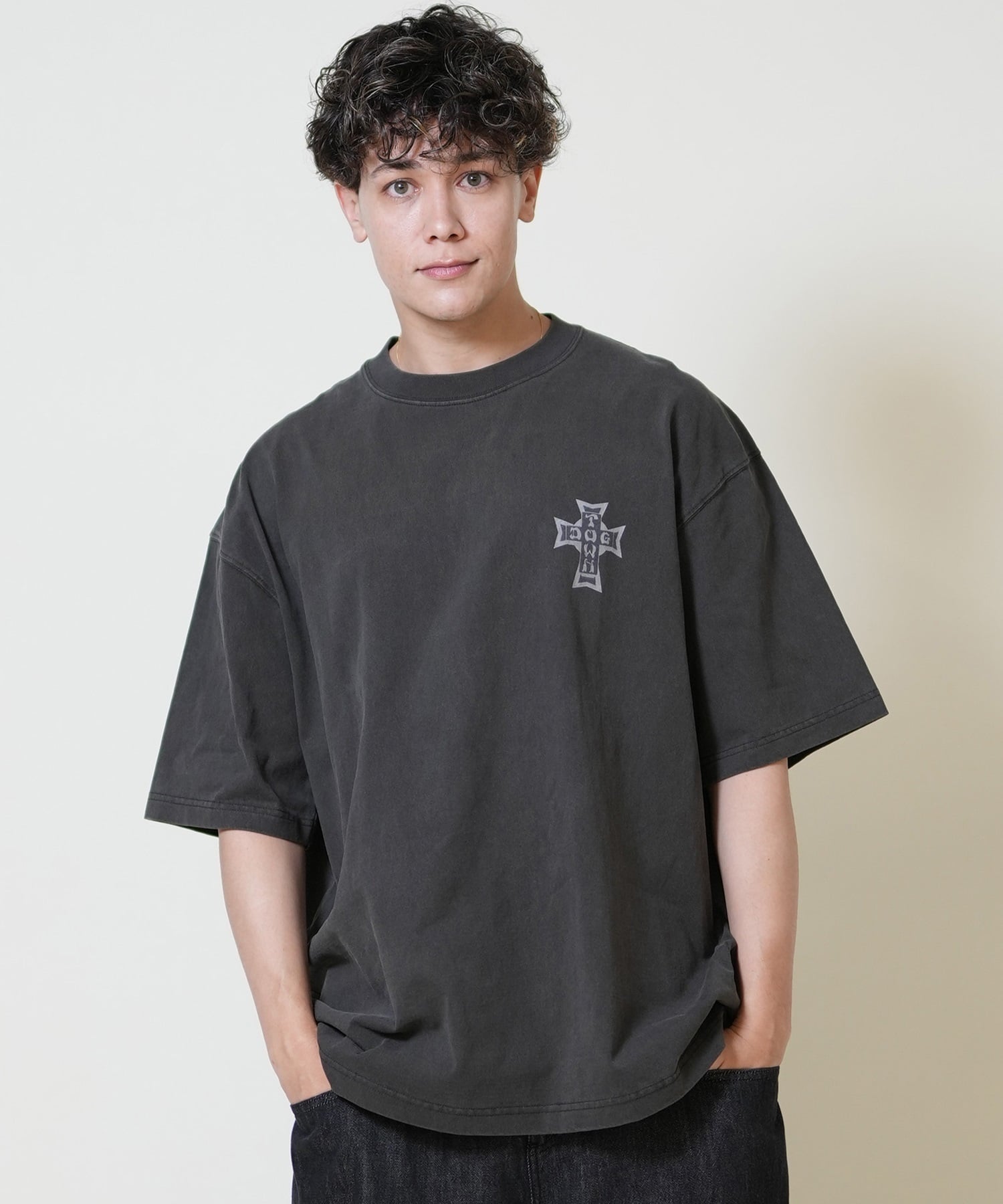 DOGTOWN ドッグタウン 半袖 Tシャツ メンズ バックプリント オーバーサイズ 253DT1ST001(IVO-M)