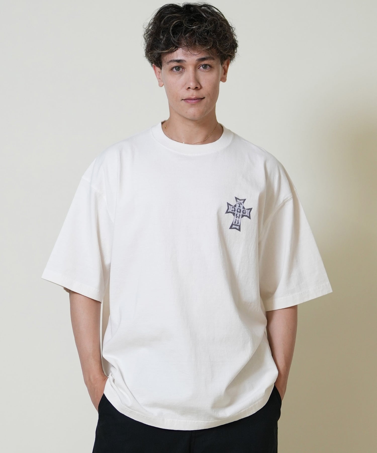 DOGTOWN ドッグタウン 半袖 Tシャツ メンズ バックプリント オーバーサイズ 253DT1ST002(IVO-M)