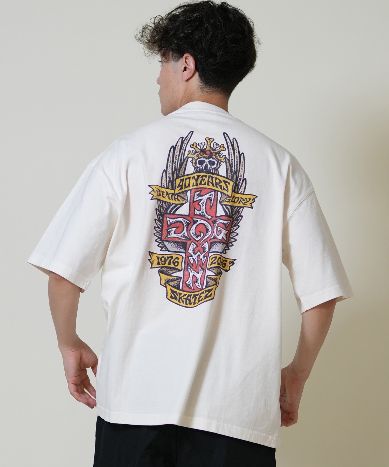 DOGTOWN ドッグタウン 半袖 Tシャツ メンズ バックプリント オーバーサイズ 253DT1ST002(IVO-M)