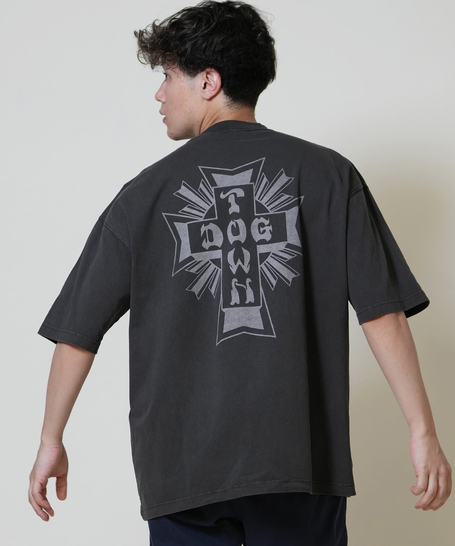 DOGTOWN ドッグタウン 半袖 Tシャツ メンズ バックプリント オーバーサイズ 253DT1ST004(IVO-M)