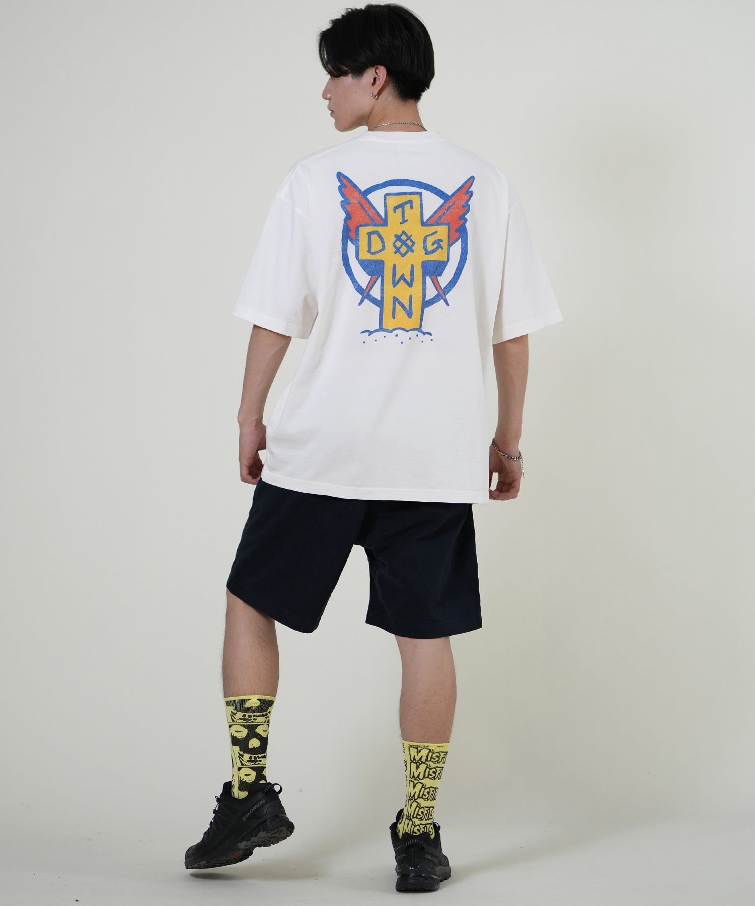 DOGTOWN ドッグタウン 半袖 Tシャツ メンズ バックプリント オーバーサイズ 253DT1ST005(IVO-M)