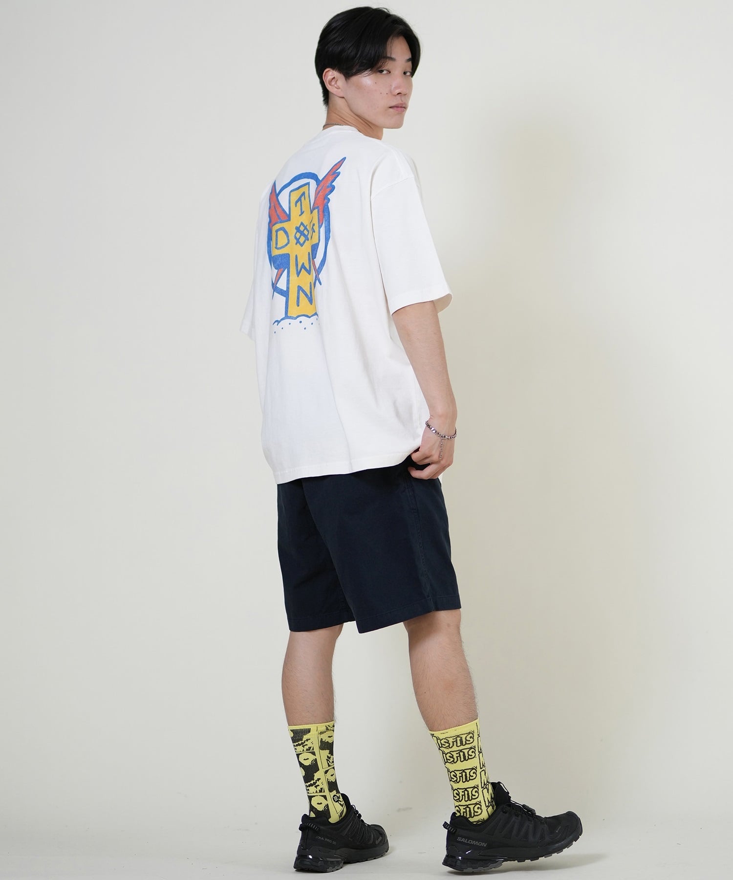 DOGTOWN ドッグタウン 半袖 Tシャツ メンズ バックプリント オーバーサイズ 253DT1ST005(IVO-M)