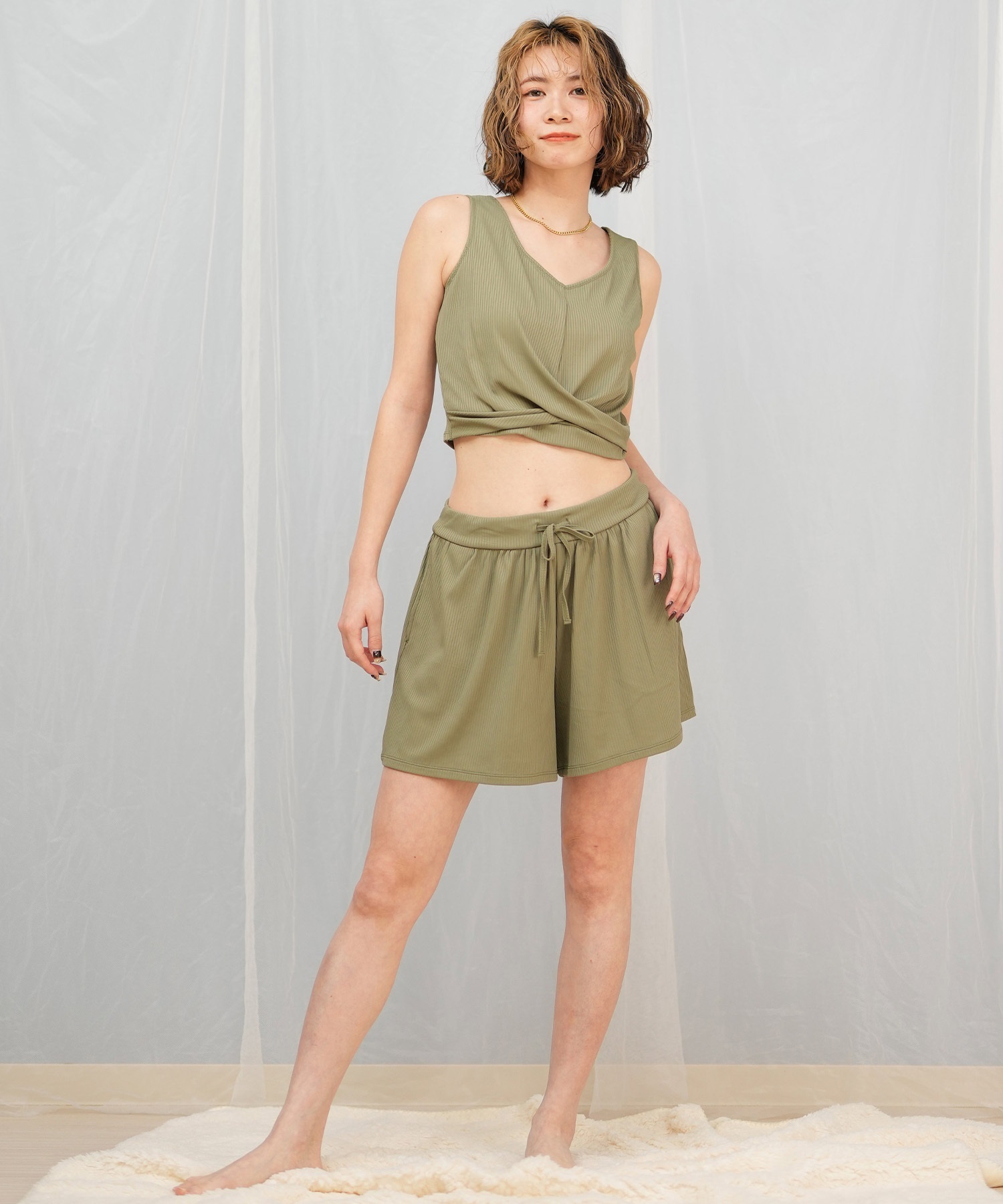 Beach Queen ビーチクイーン 水着 レディース ショーツ ボトムス 単品 リブ 403821(BLK-9)