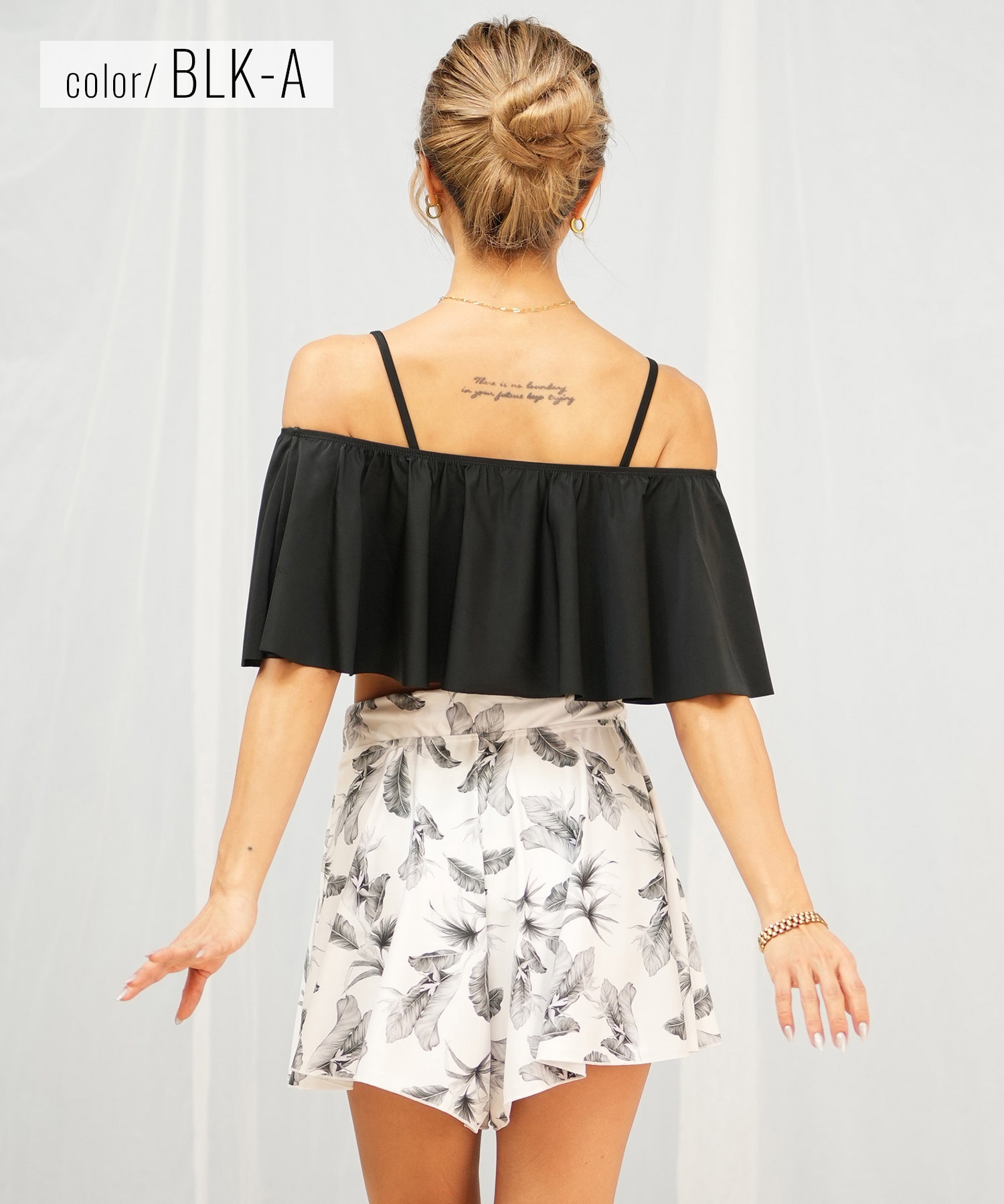 Beach Queen ビーチクイーン 水着 レディース  3点セット ショーツ付き フレア 403510(WHT-9)