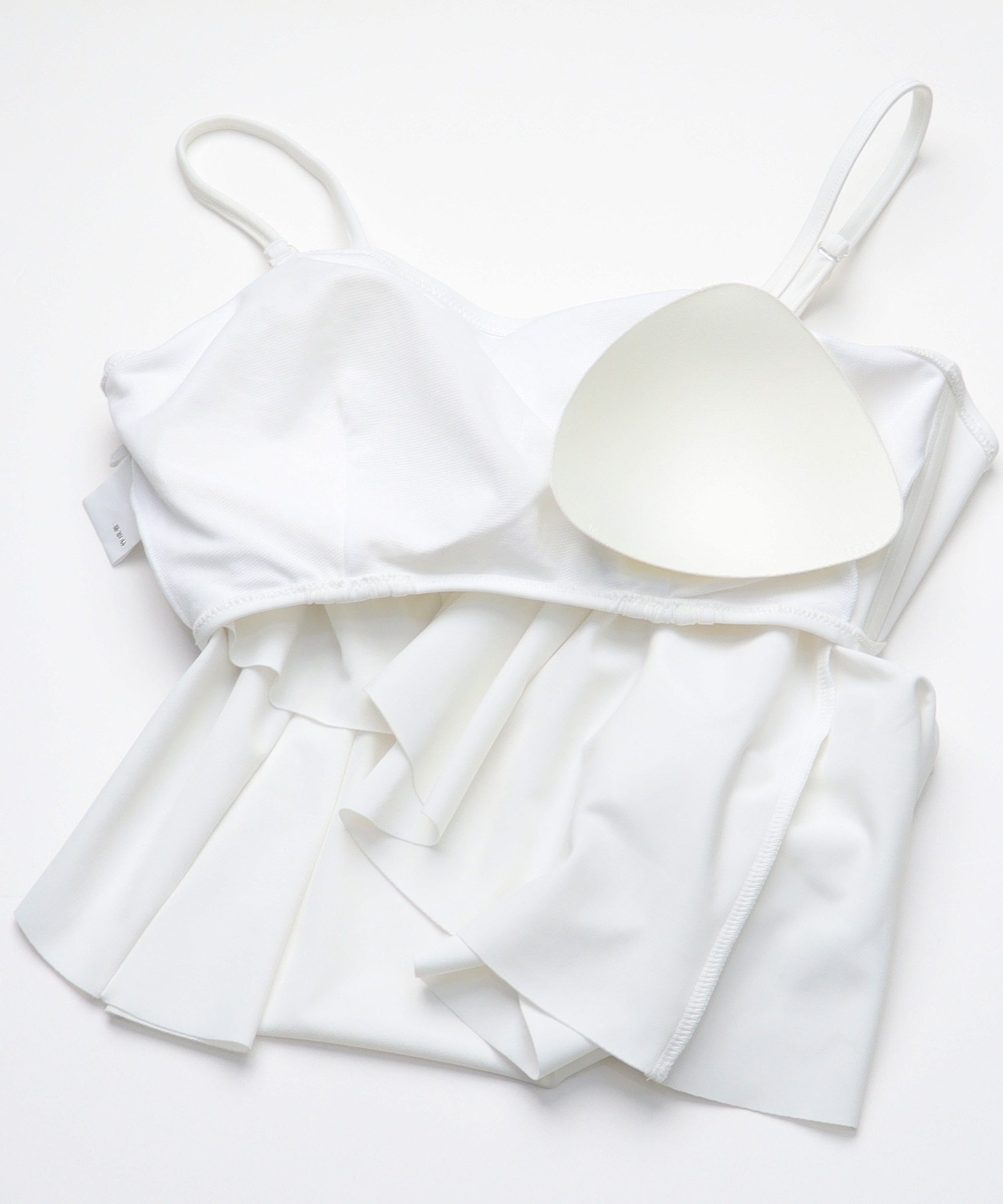 Beach Queen ビーチクイーン 水着 レディース  3点セット ショーツ付き フレア 403510(WHT-9)