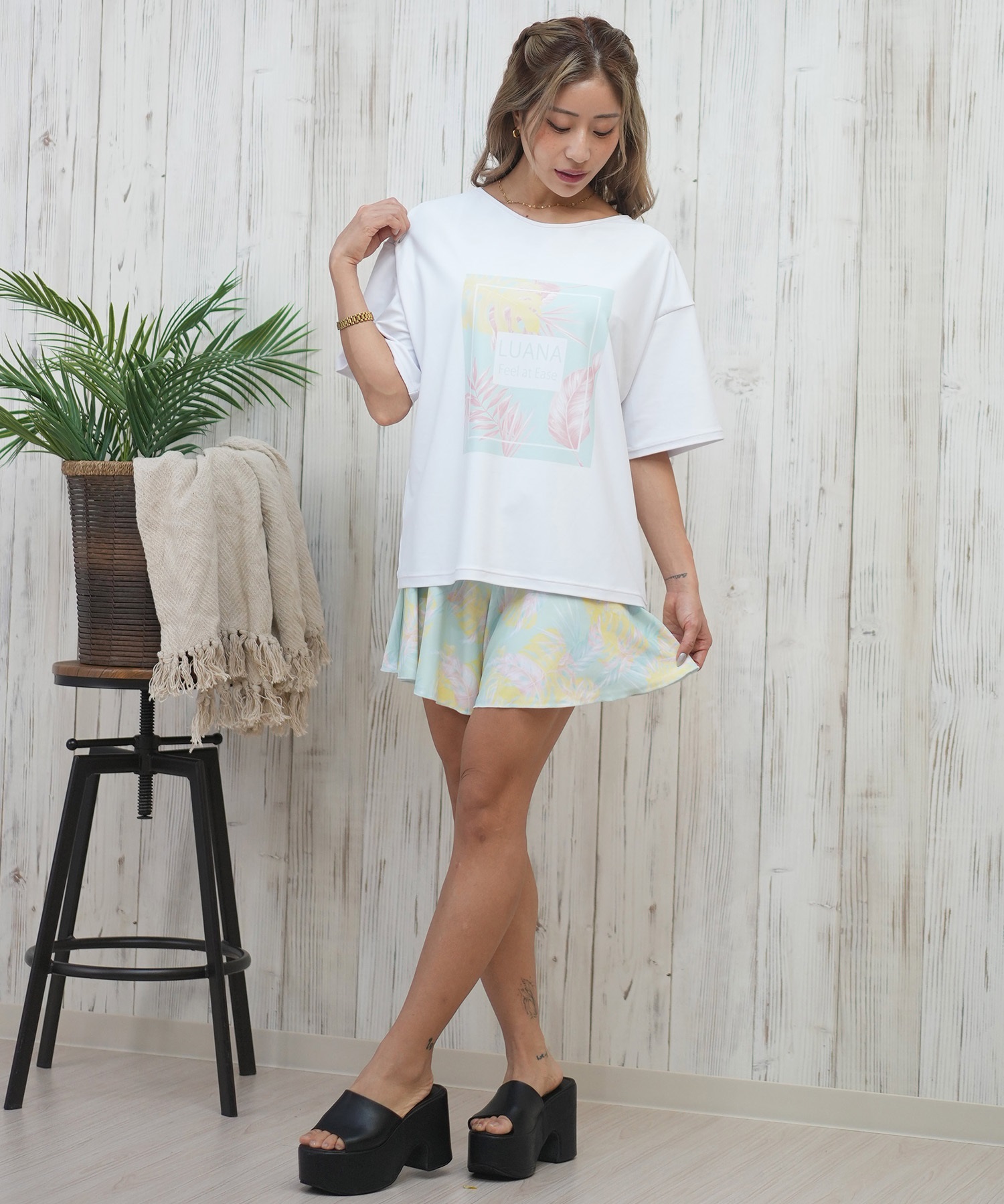 Beach Queen ビーチクイーン 水着 レディース  4点セット タンキニ 403590(MGR-7)