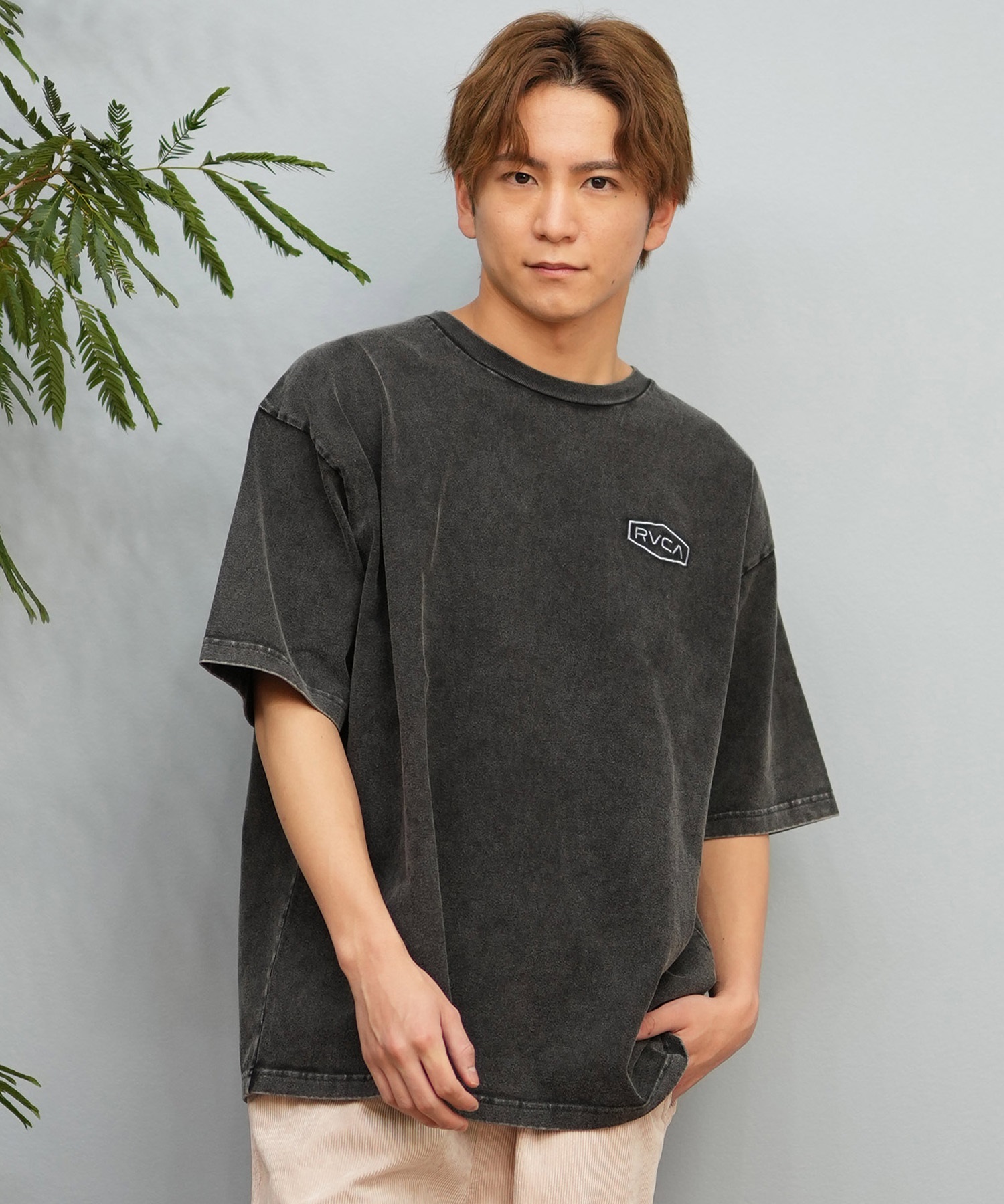 RVCA ルーカ 半袖 Tシャツ メンズ バックプリント BOXロゴ バンダナ柄 BF041-P20(WHT-S)