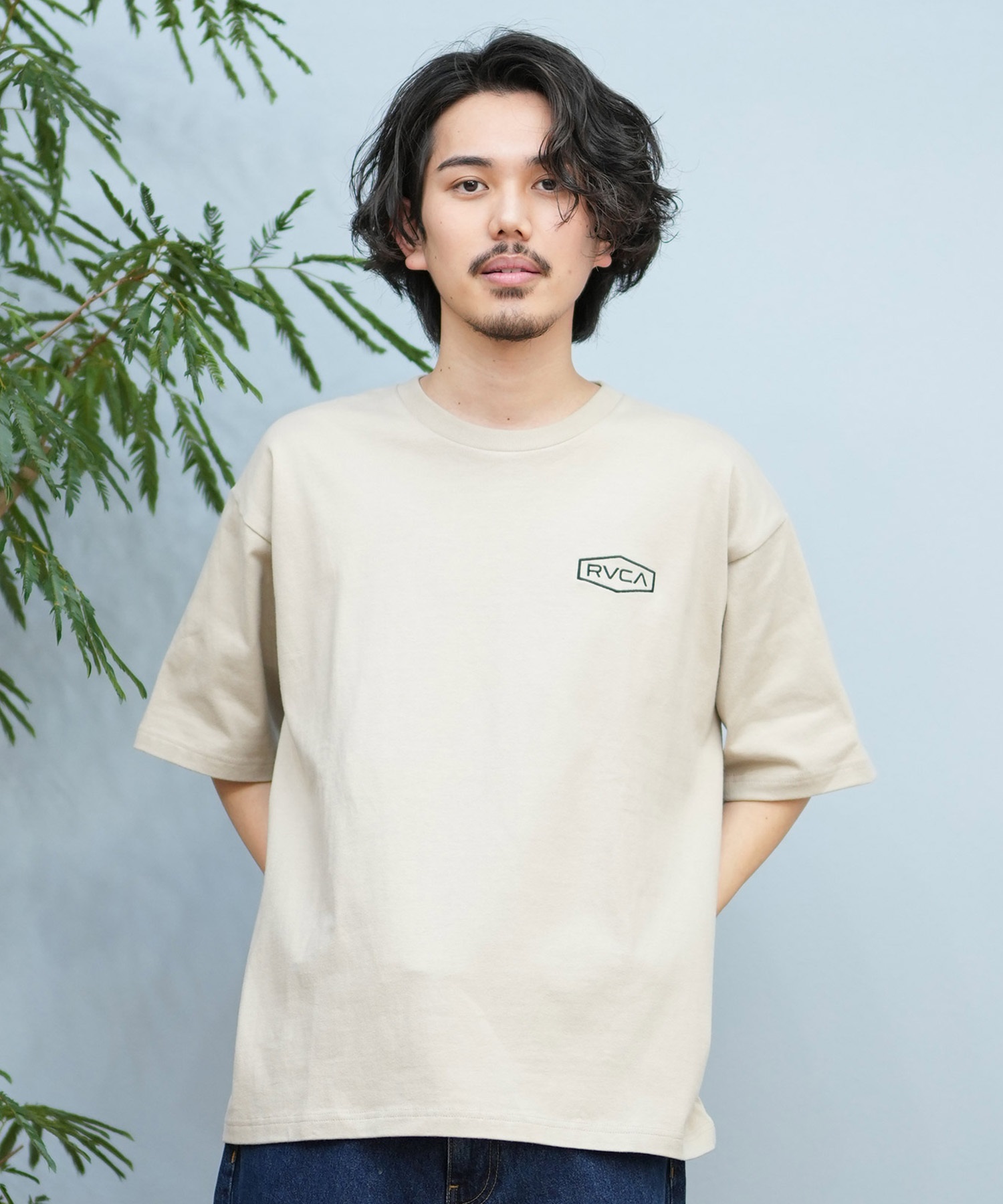 RVCA ルーカ 半袖 Tシャツ メンズ バックプリント BOXロゴ バンダナ柄 BF041-P20(WHT-S)