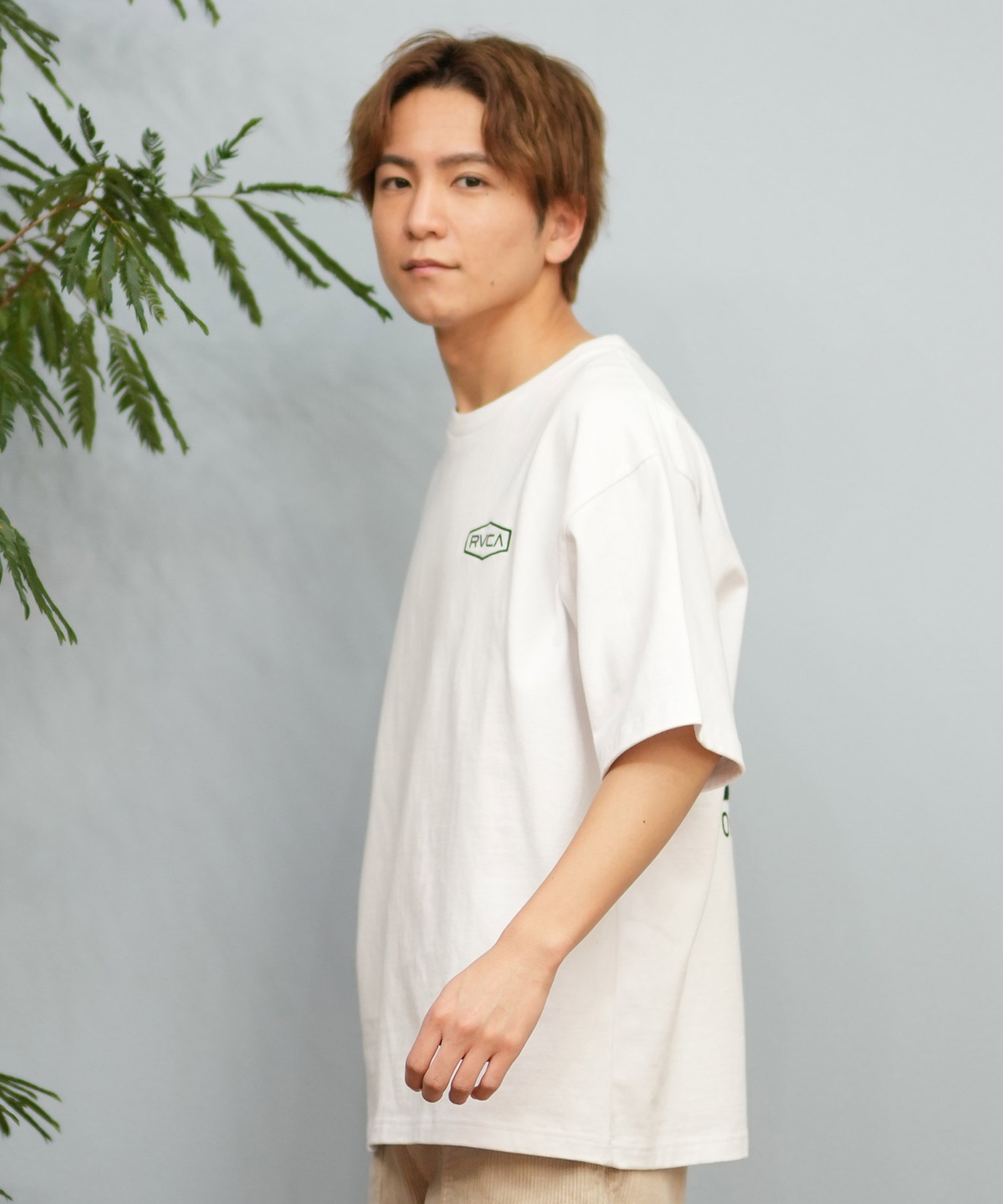 RVCA ルーカ 半袖 Tシャツ メンズ バックプリント BOXロゴ バンダナ柄 BF041-P20(WHT-S)