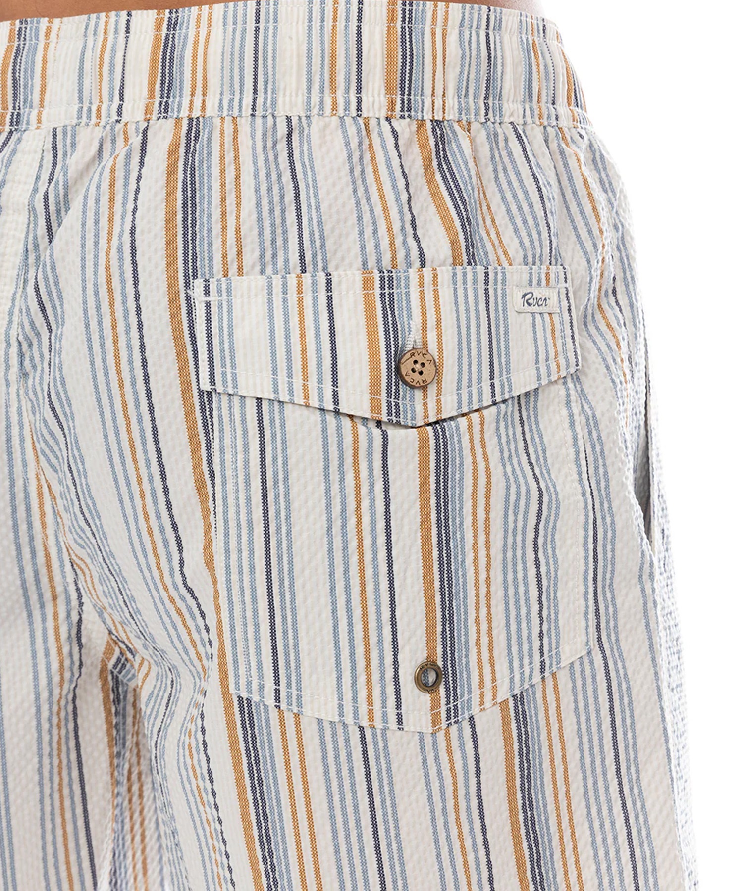 RVCA ルーカ 水着 トランクス メンズ ボードショーツ サーフパンツ ストライプ柄 17インチ 水陸両用 BF041-505(NAT-S)