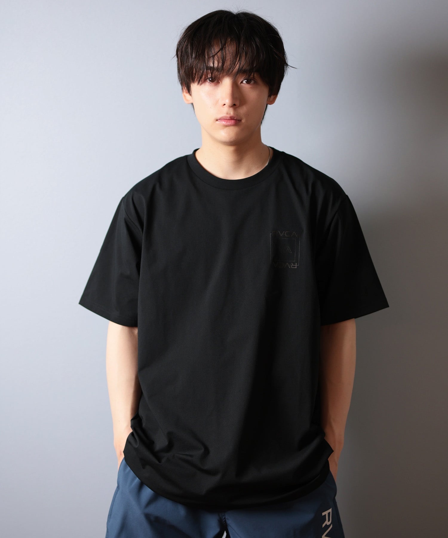 RVCA ルーカ 半袖 Tシャツ メンズ ラッシュガード 水陸両用 ユーティリティー ILL ESCAPE SQUARE SFST BF041-870(BBL-S)