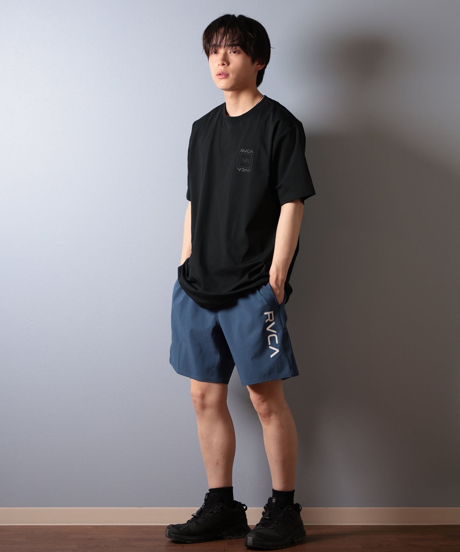 RVCA ルーカ 半袖 Tシャツ メンズ ラッシュガード 水陸両用 ユーティリティー ILL ESCAPE SQUARE SFST BF041-870(BBL-S)