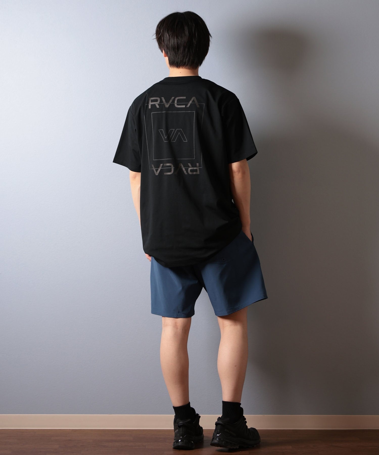 RVCA ルーカ 半袖 Tシャツ メンズ ラッシュガード 水陸両用 ユーティリティー ILL ESCAPE SQUARE SFST BF041-870(BBL-S)