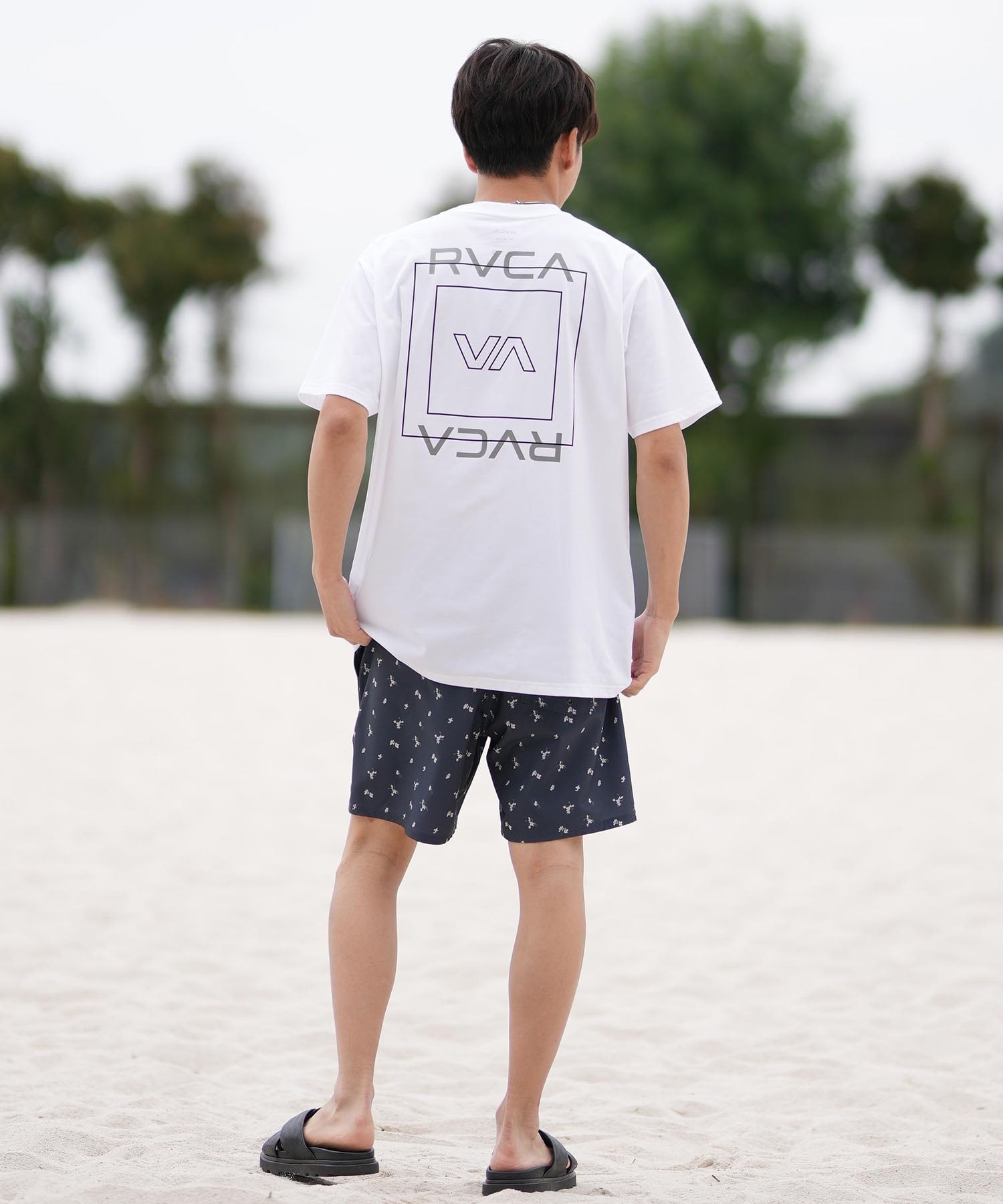 RVCA ルーカ 半袖 Tシャツ メンズ ラッシュガード 水陸両用 ユーティリティー ILL ESCAPE SQUARE SFST BF041-870(BBL-S)