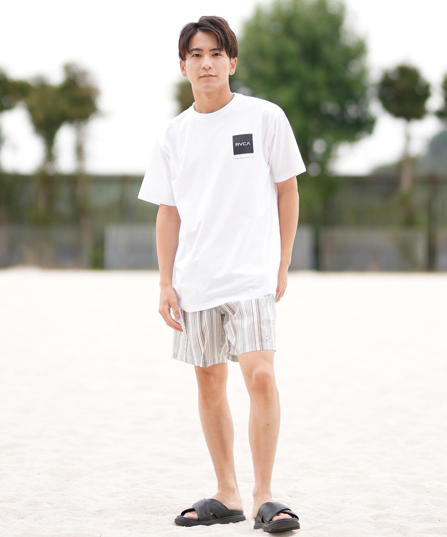 RVCA ルーカ 半袖 Tシャツ メンズ ラッシュガード 水陸両用 ユーティリティー ILL RVCA ESCAPE SFST BF041-871(BBL-S)