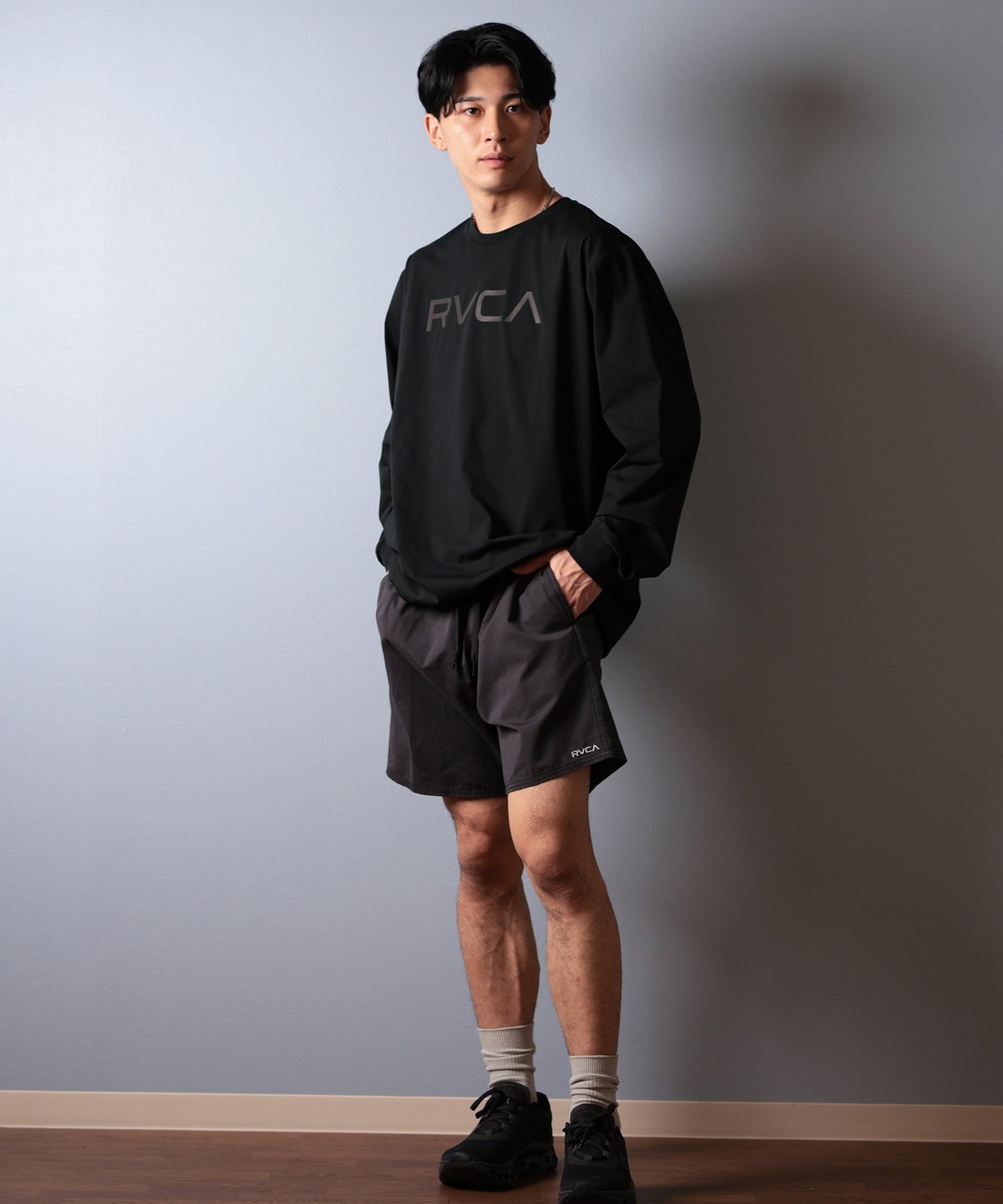RVCA ルーカ 長袖 Tシャツ メンズ ラッシュガード 水陸両用 ユーティリティー RVCA ESCAPE SFLT BF041-876(BBL-S)