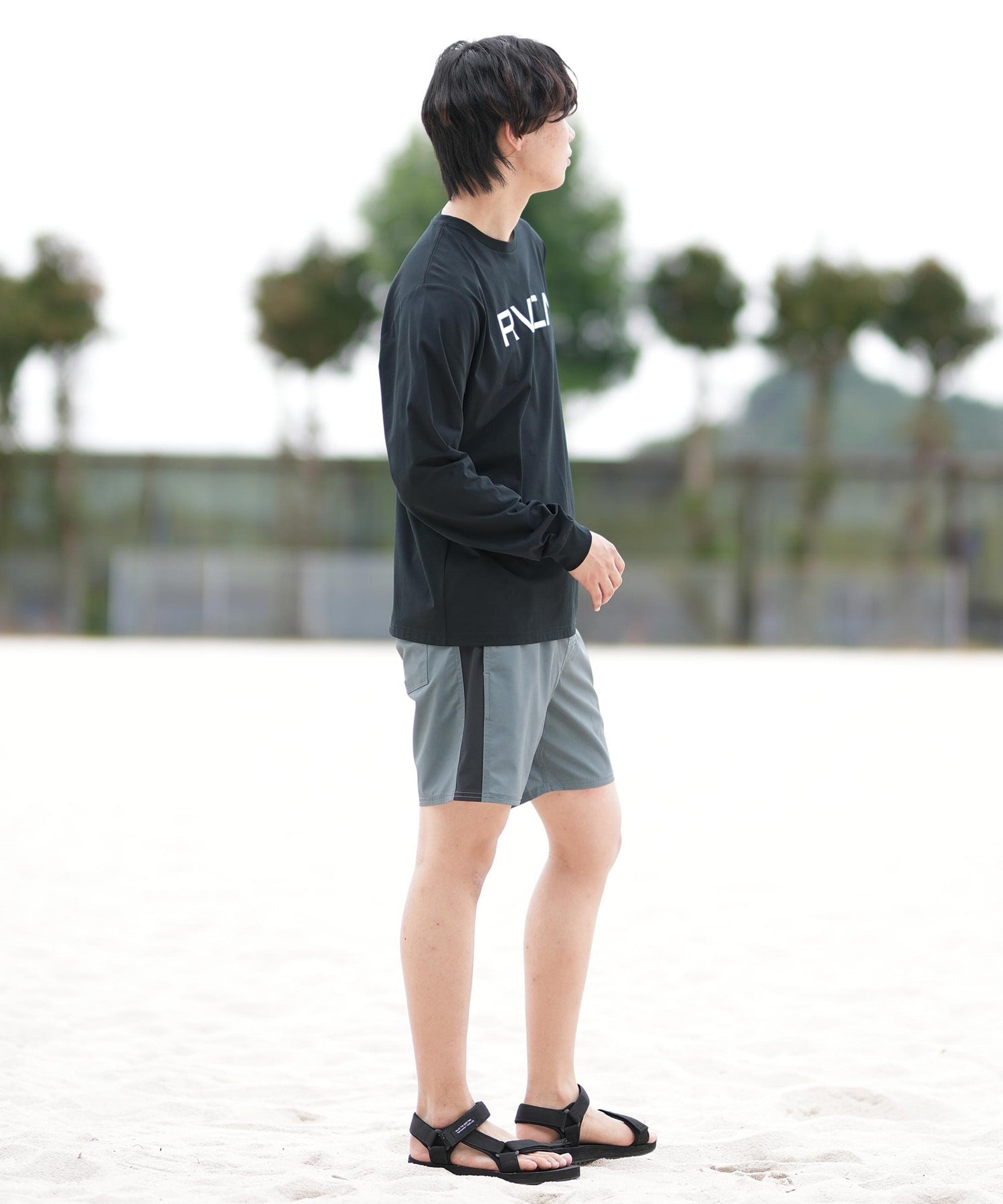 RVCA ルーカ 長袖 Tシャツ メンズ ラッシュガード 水陸両用 ユーティリティー RVCA ESCAPE SFLT BF041-876(BBL-S)