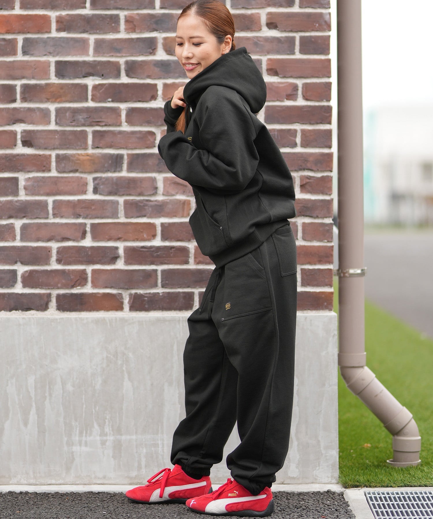 RVCA ルーカ プルオーバー パーカー レディース シンプル ロゴ 裏毛 RECESSION HOODIE BF044-009(PTK-S)