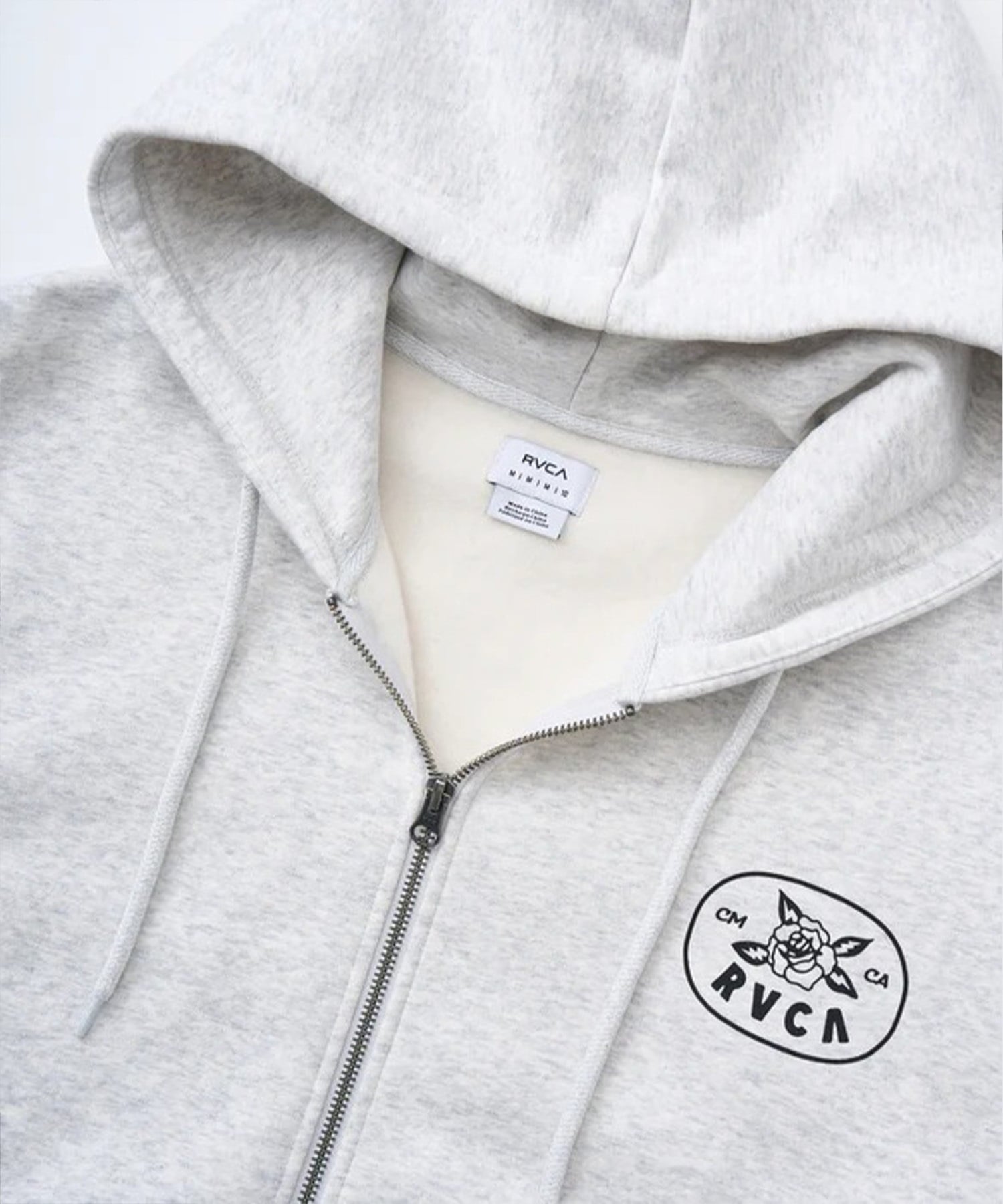 RVCA ルーカ ジップアップ パーカー レディース バックプリント ロゴ 裏起毛 COURT ZIP HOODIE BF044-015(BLK-S)